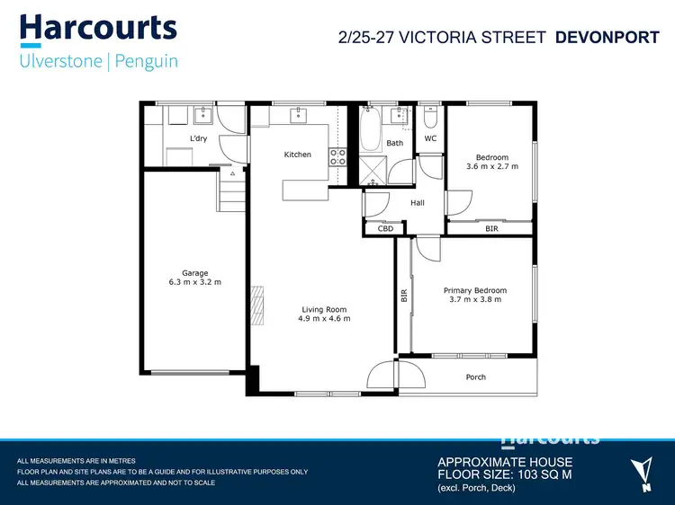 Floorplan of Homely unit listing, 2/25 Victoria Street, Devonport TAS 7310