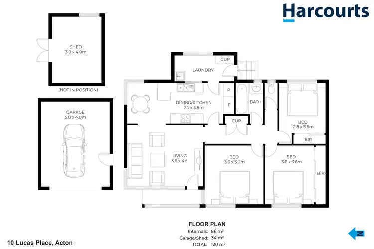Floorplan of Homely house listing, 10 Lucas Place, Acton TAS 7320
