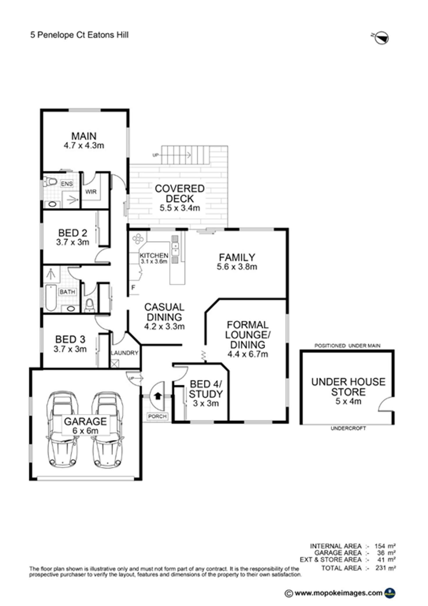 Floorplan of Homely house listing, 5 Penelope Court, Eatons Hill QLD 4037