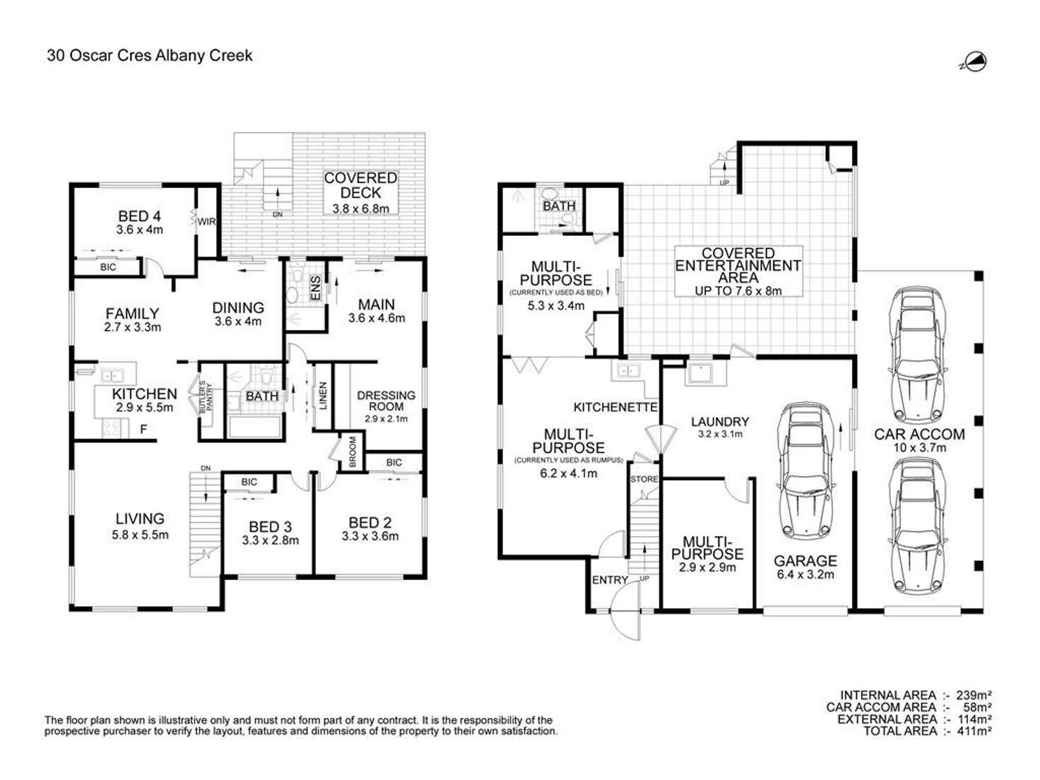 Floorplan of Homely house listing, 30 Oscar Crescent, Albany Creek QLD 4035