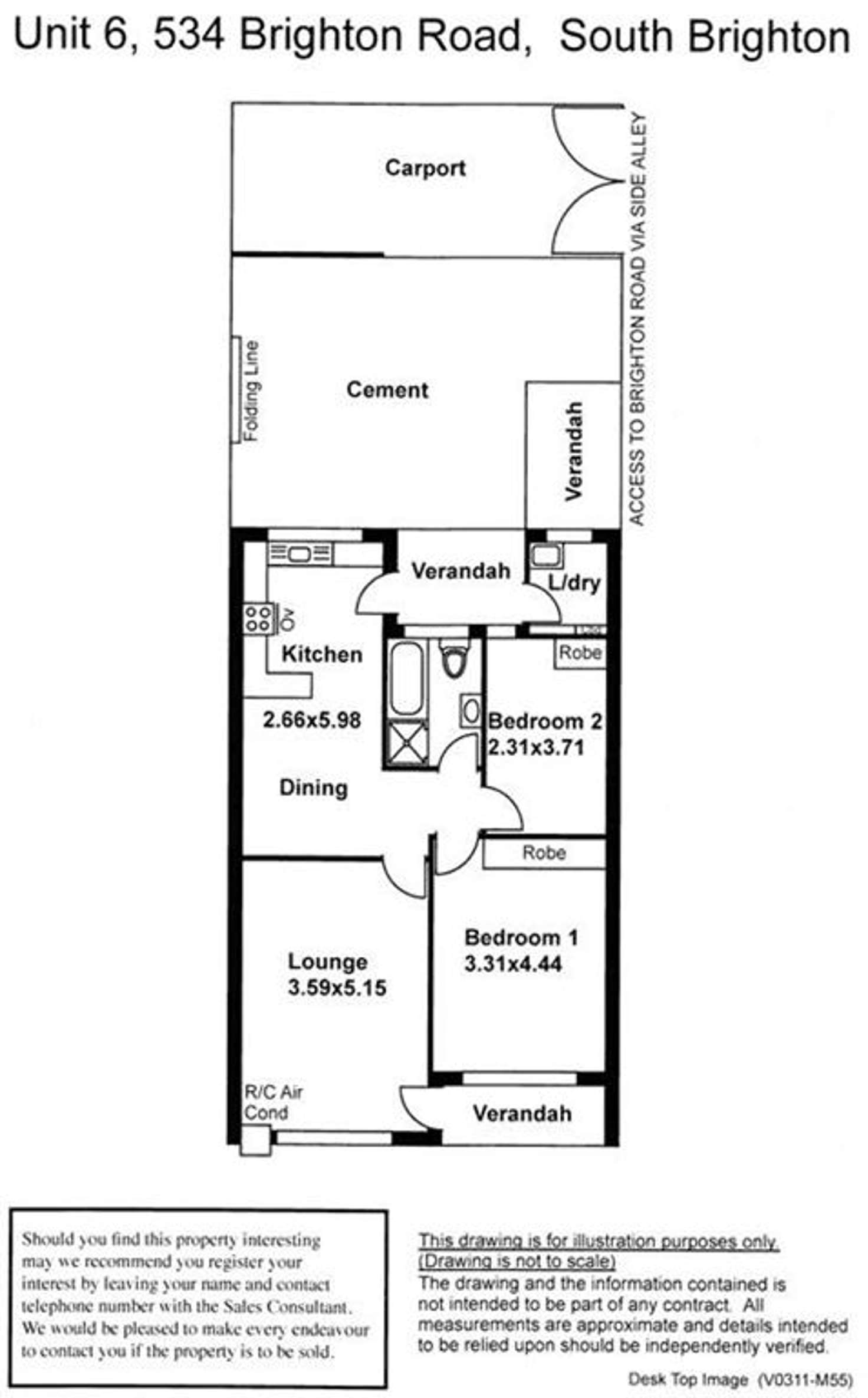 Floorplan of Homely unit listing, 6/534 Brighton Road, Brighton SA 5048