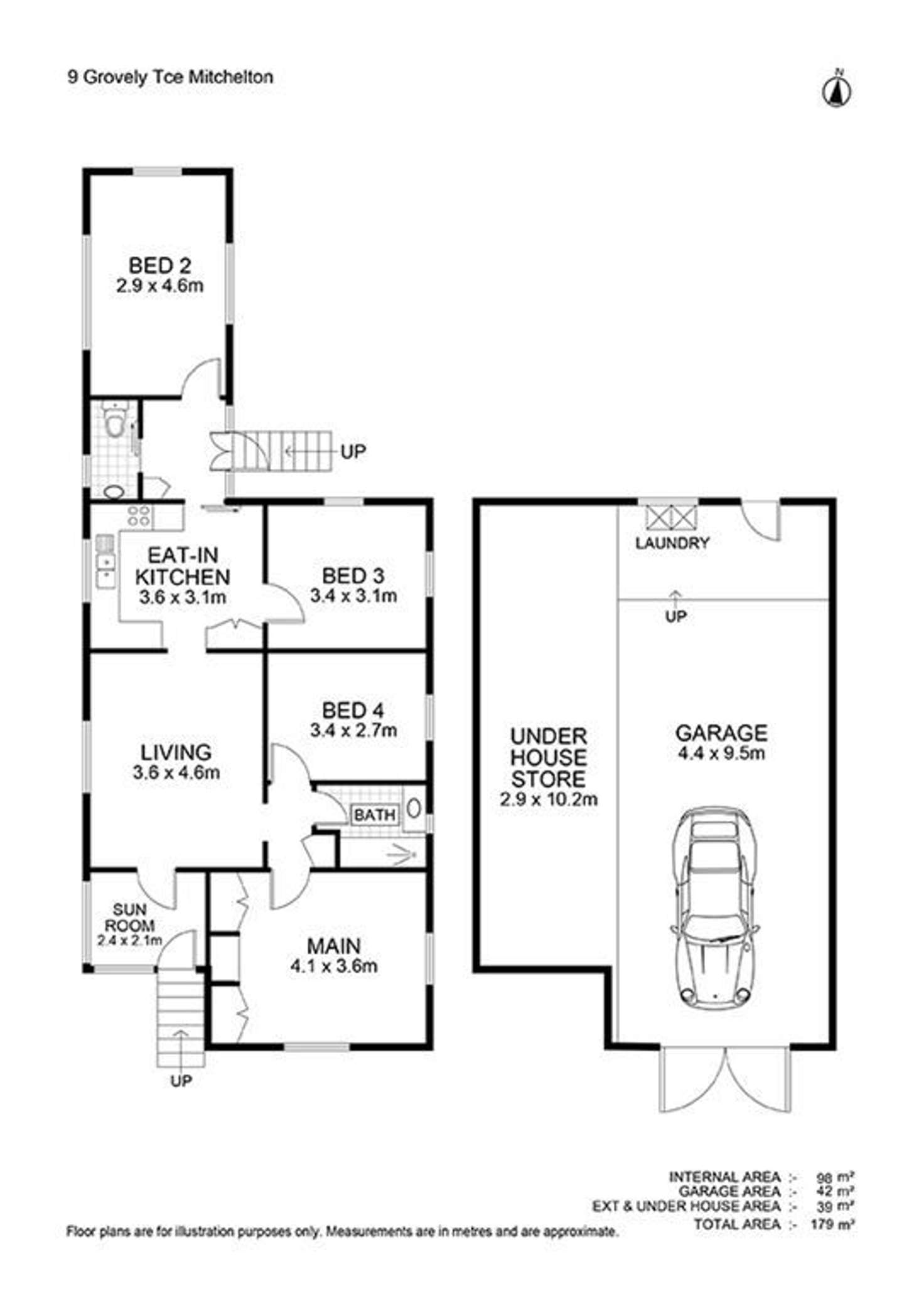 Floorplan of Homely house listing, 9 Grovely Terrace, Mitchelton QLD 4053