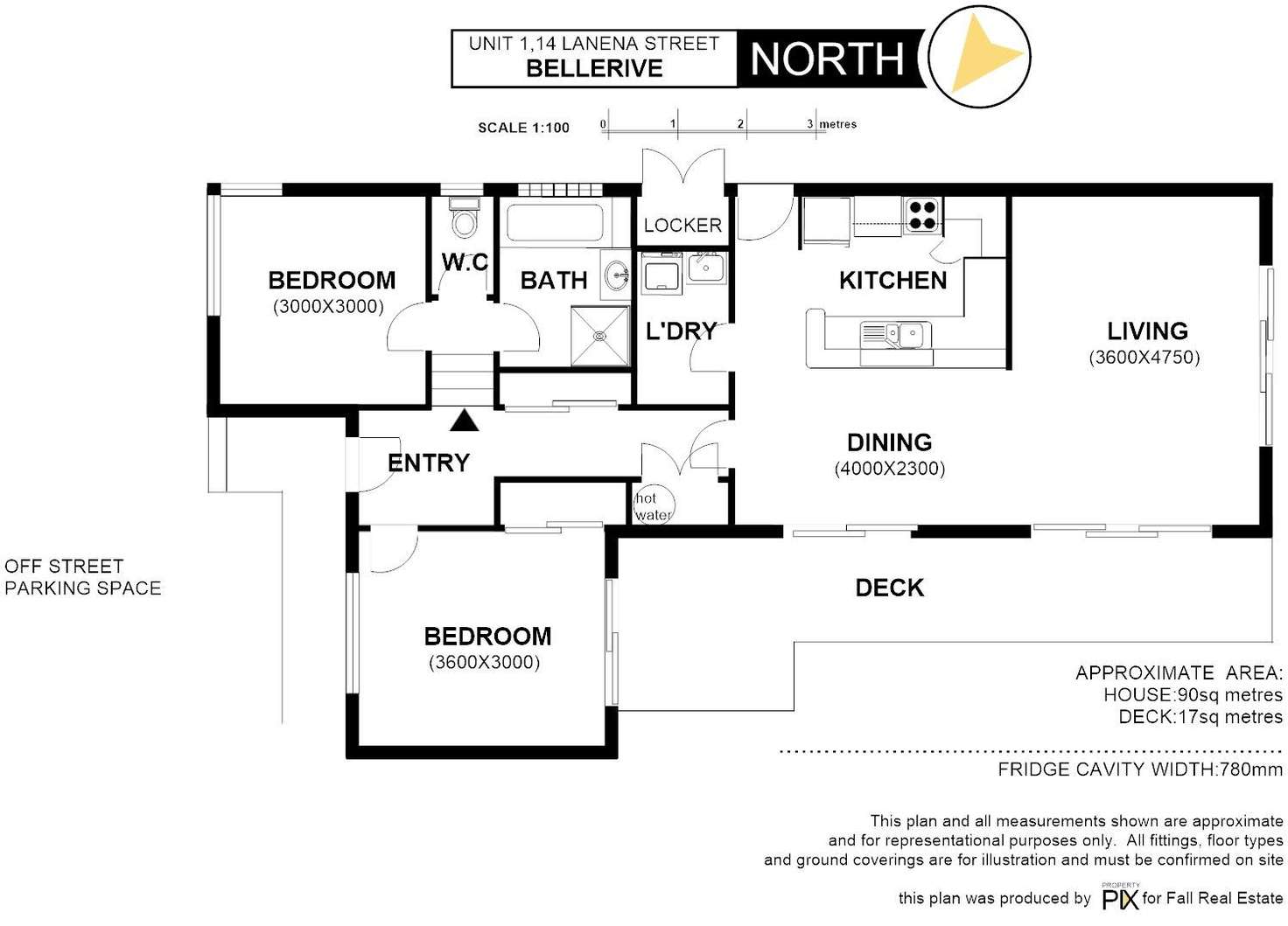 Floorplan of Homely villa listing, 1/14 Lanena Street, Bellerive TAS 7018