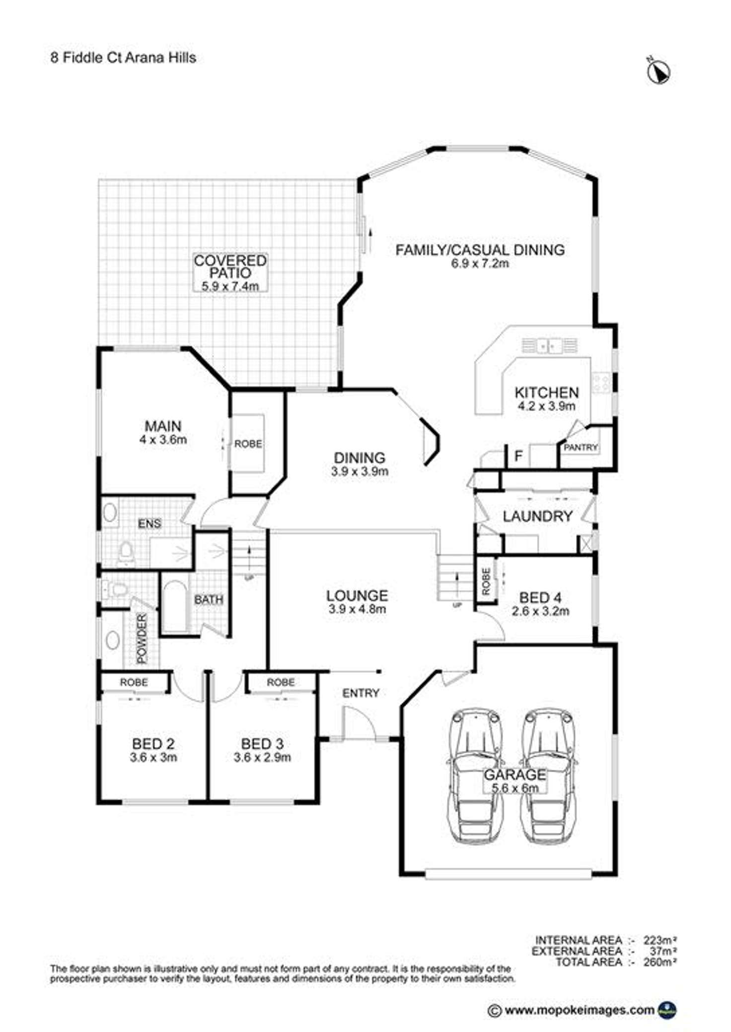 Floorplan of Homely house listing, 8 Fiddle Court, Arana Hills QLD 4054