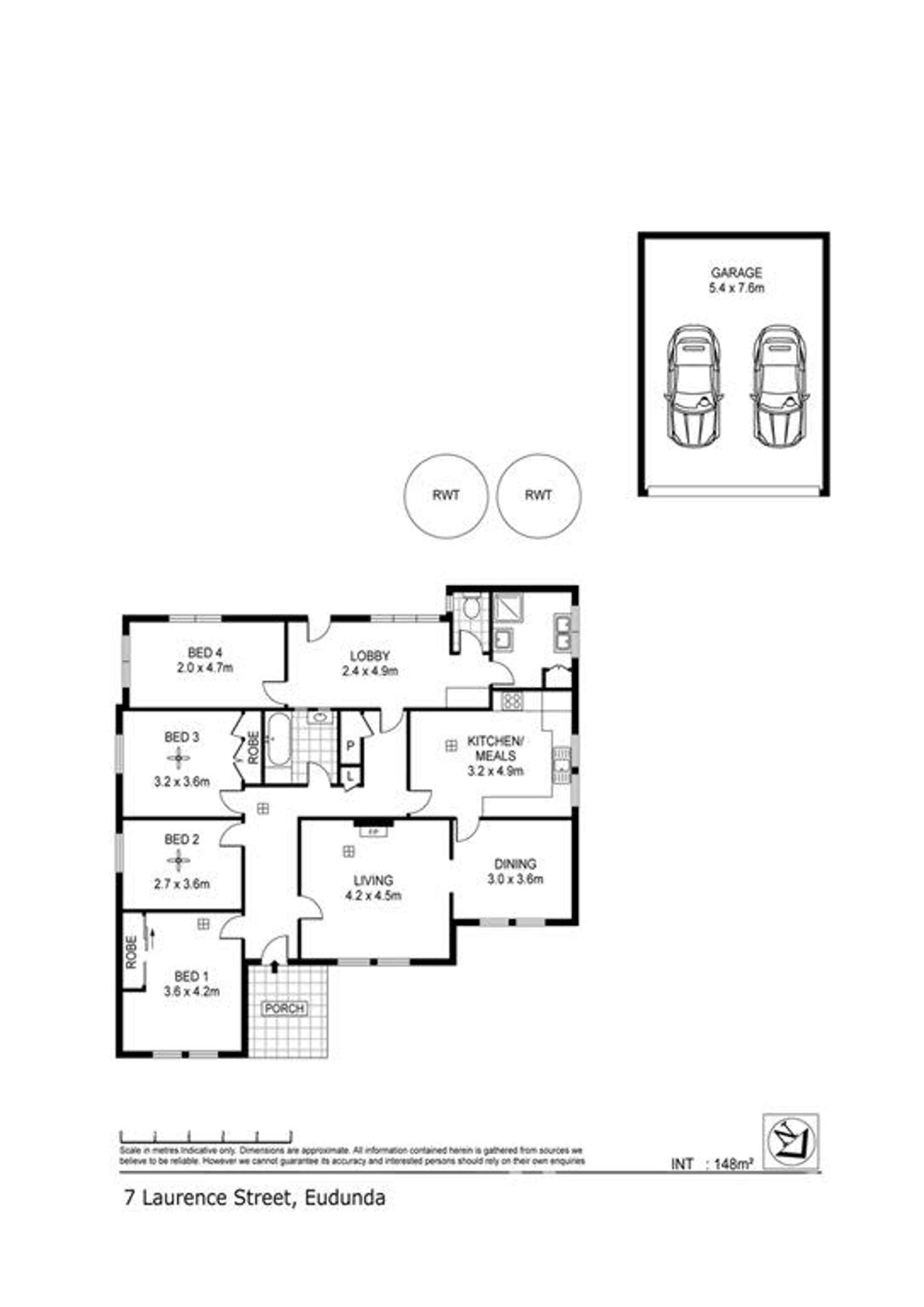 Floorplan of Homely house listing, 7 Laurence Street, Eudunda SA 5374