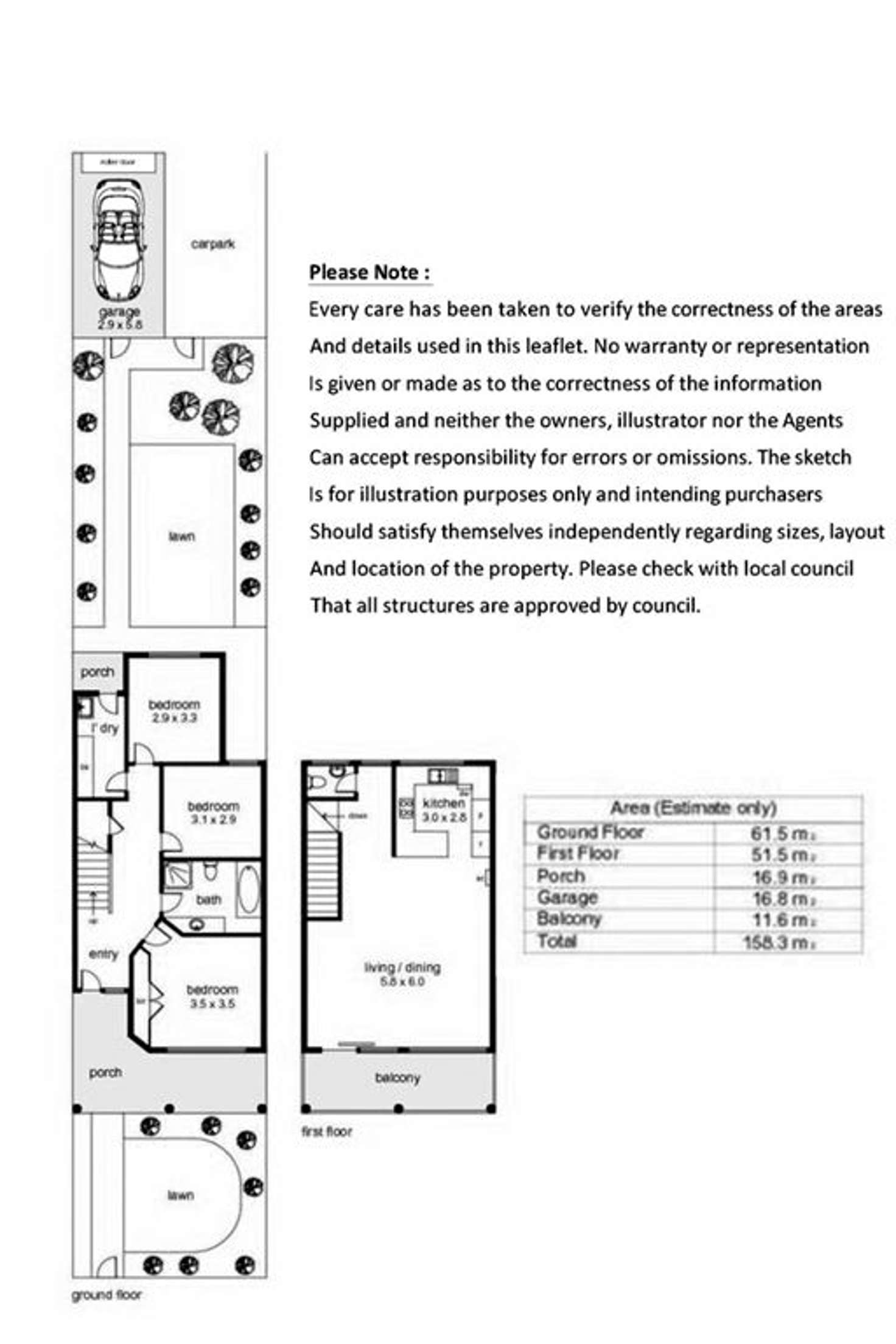 Floorplan of Homely townhouse listing, 3/40 Esplanade Esplanade, Christies Beach SA 5165