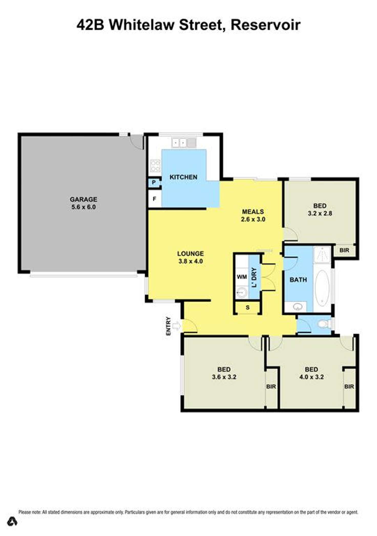 Floorplan of Homely townhouse listing, 42B Whitelaw Street, Reservoir VIC 3073