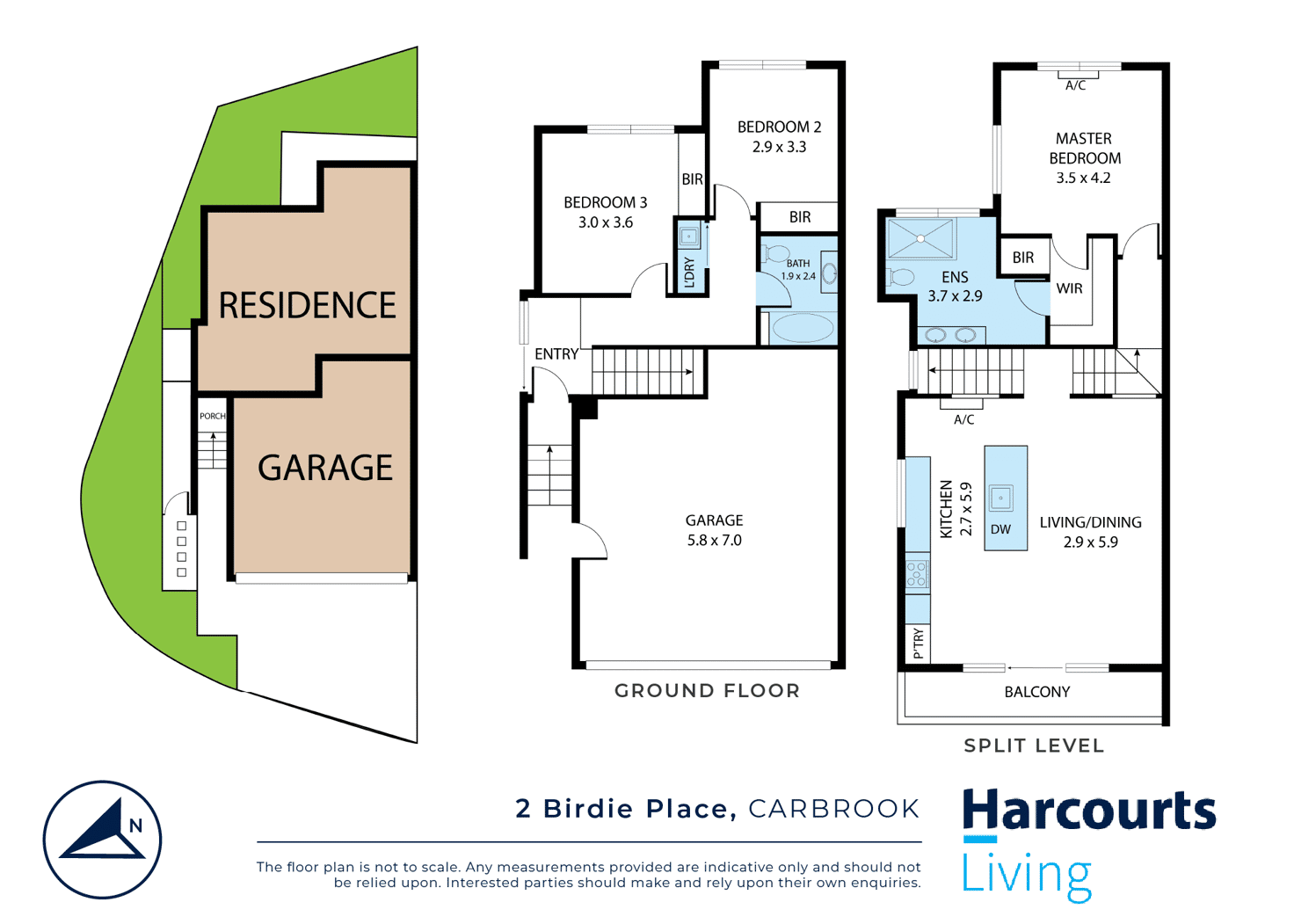 Floorplan of Homely townhouse listing, 2 Birdie Place, Carbrook QLD 4130