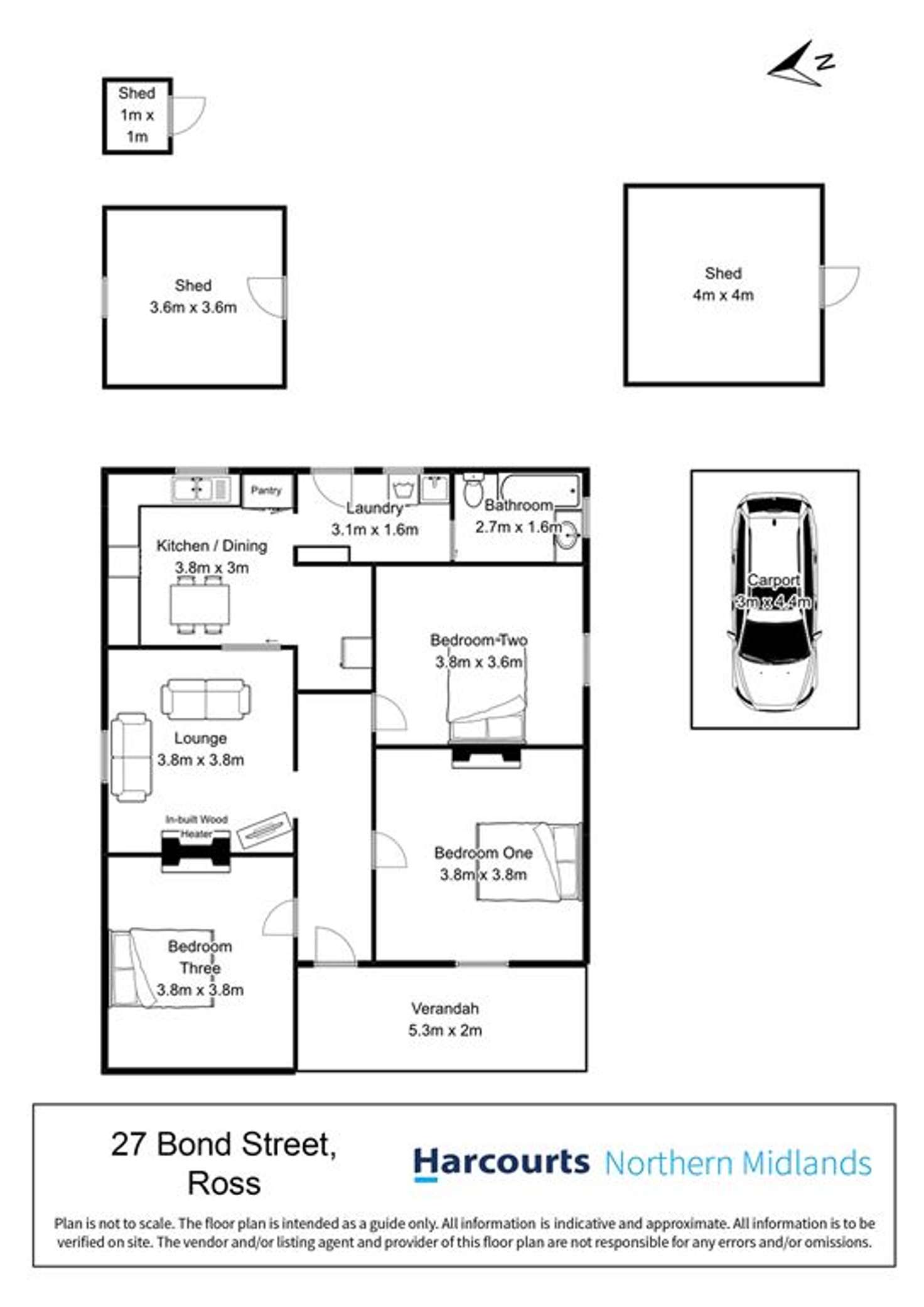 Floorplan of Homely house listing, 27 Bond Street, Ross TAS 7209