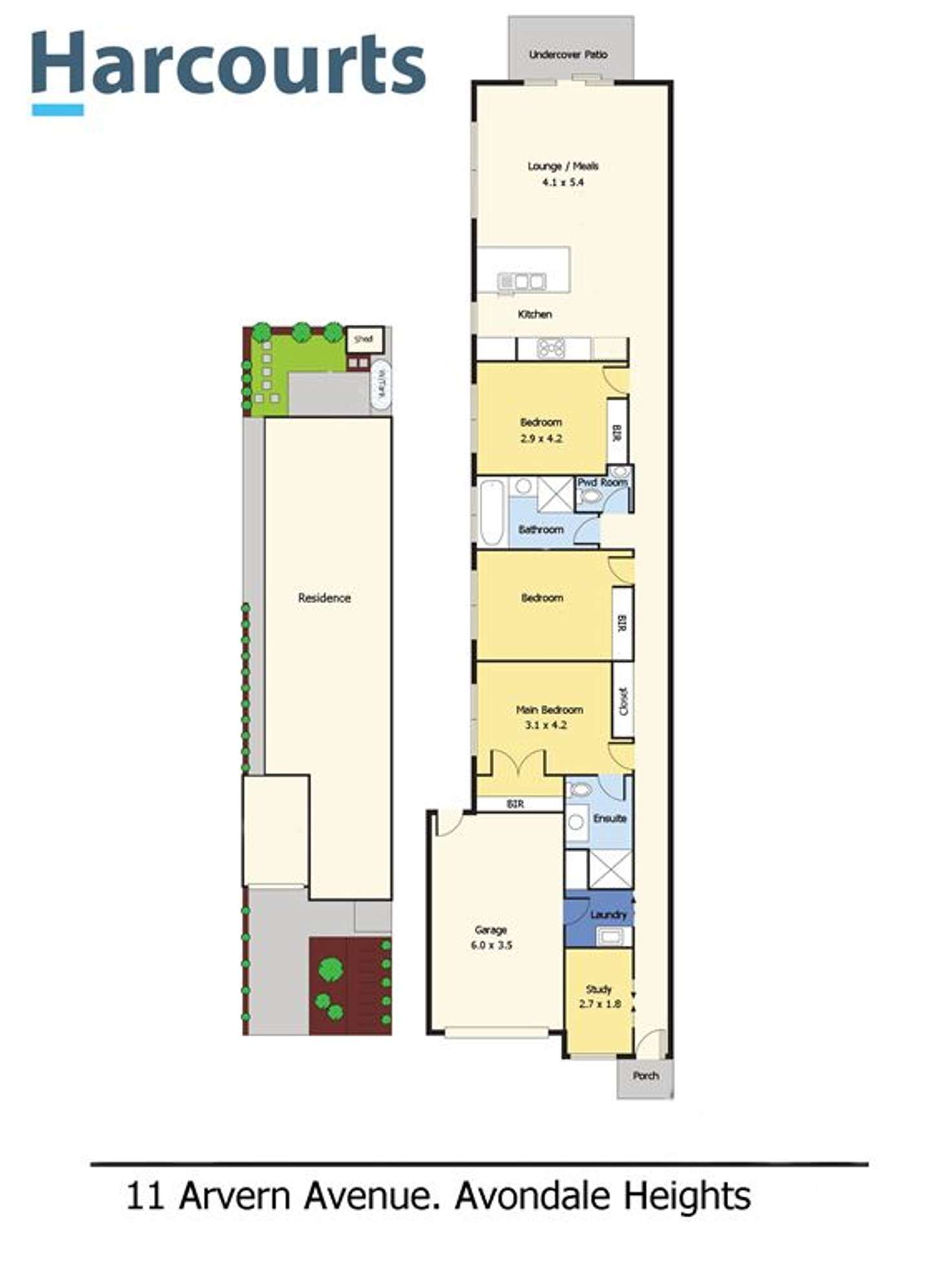 Floorplan of Homely townhouse listing, 11 Arvern Avenue, Avondale Heights VIC 3034