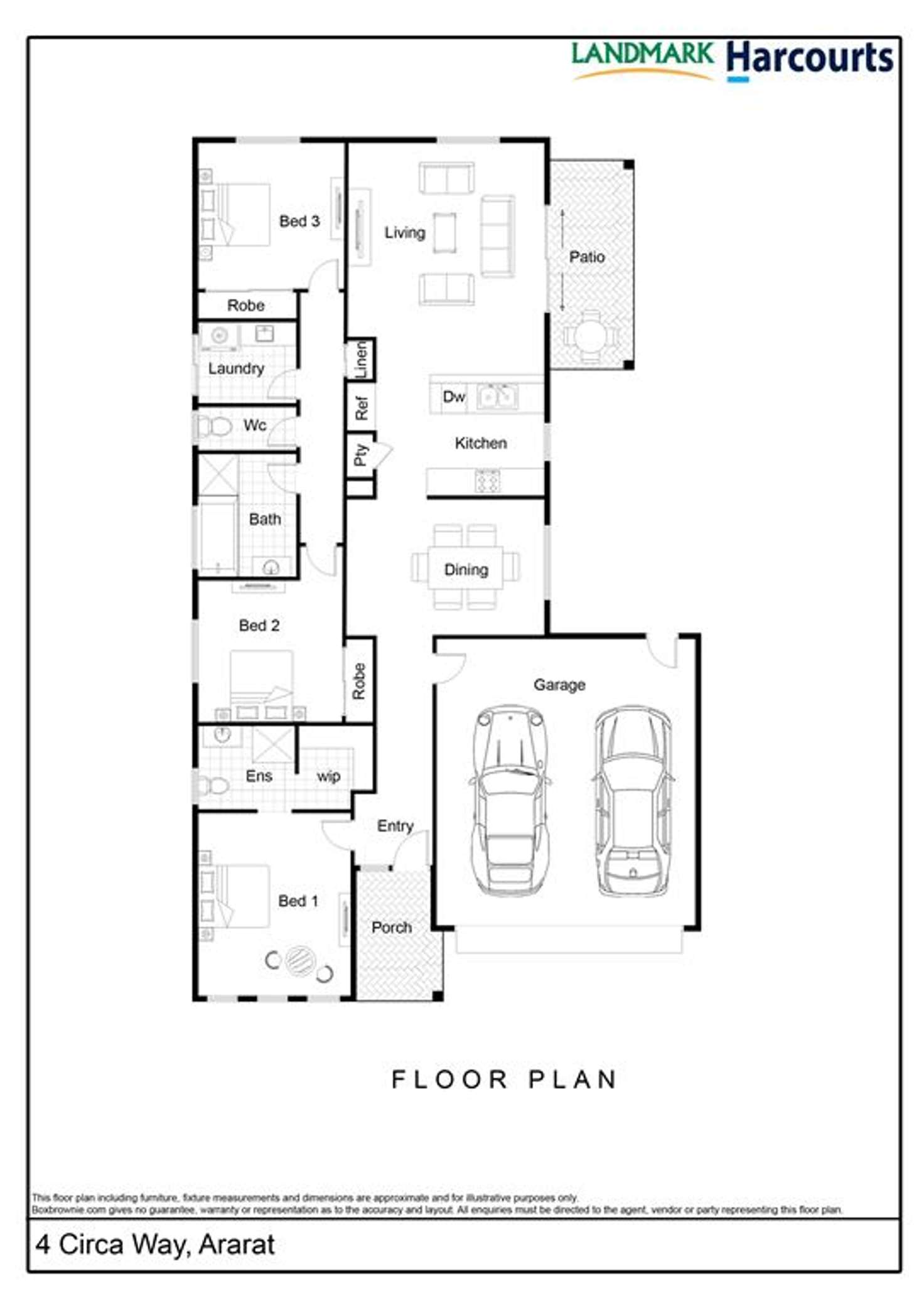Floorplan of Homely house listing, 4 Circa Way, Ararat VIC 3377