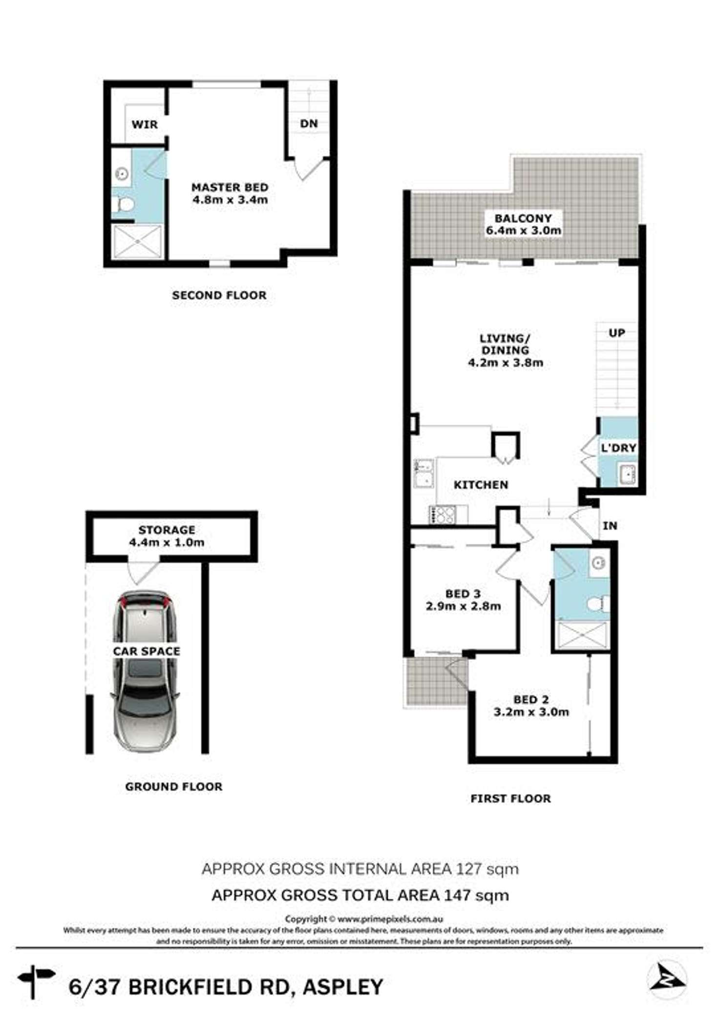 Floorplan of Homely apartment listing, 6/37 Brickfield Road, Aspley QLD 4034