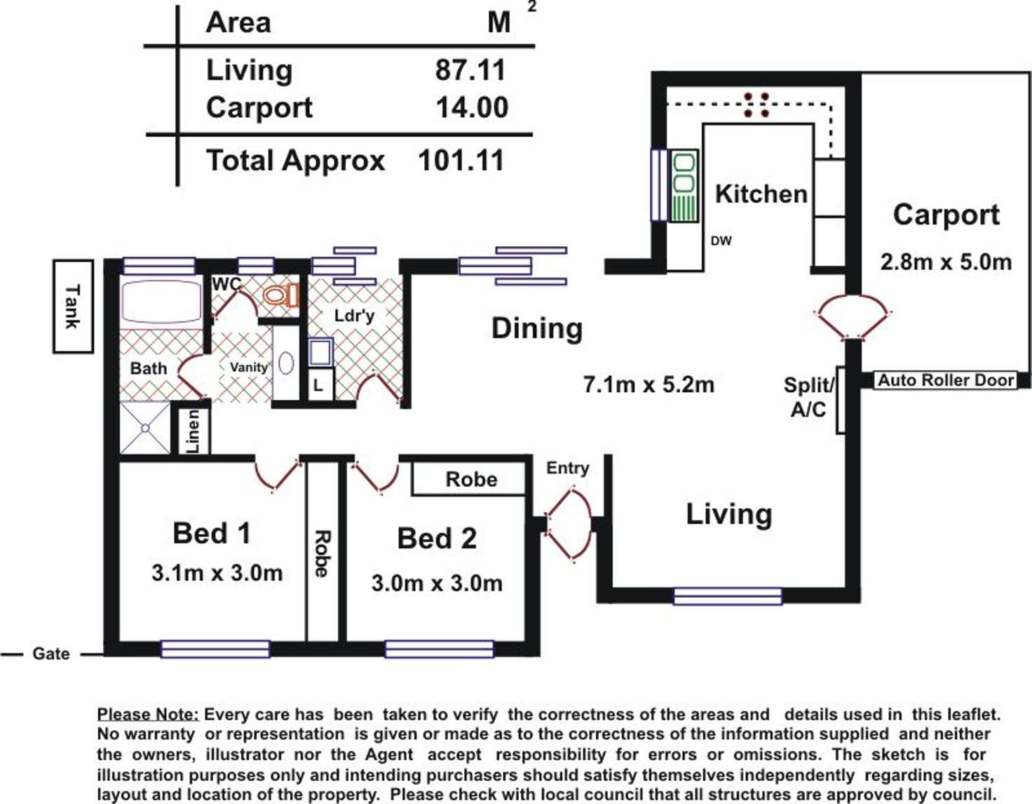 Floorplan of Homely unit listing, 3/4 Keystone Avenue, Hope Valley SA 5090