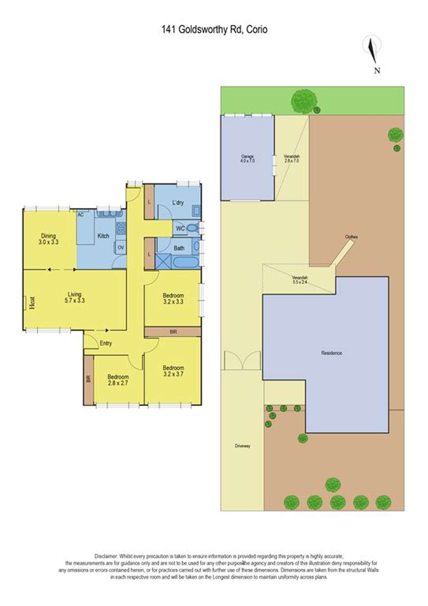 Floorplan of Homely house listing, 141 Goldsworthy Road, Corio VIC 3214