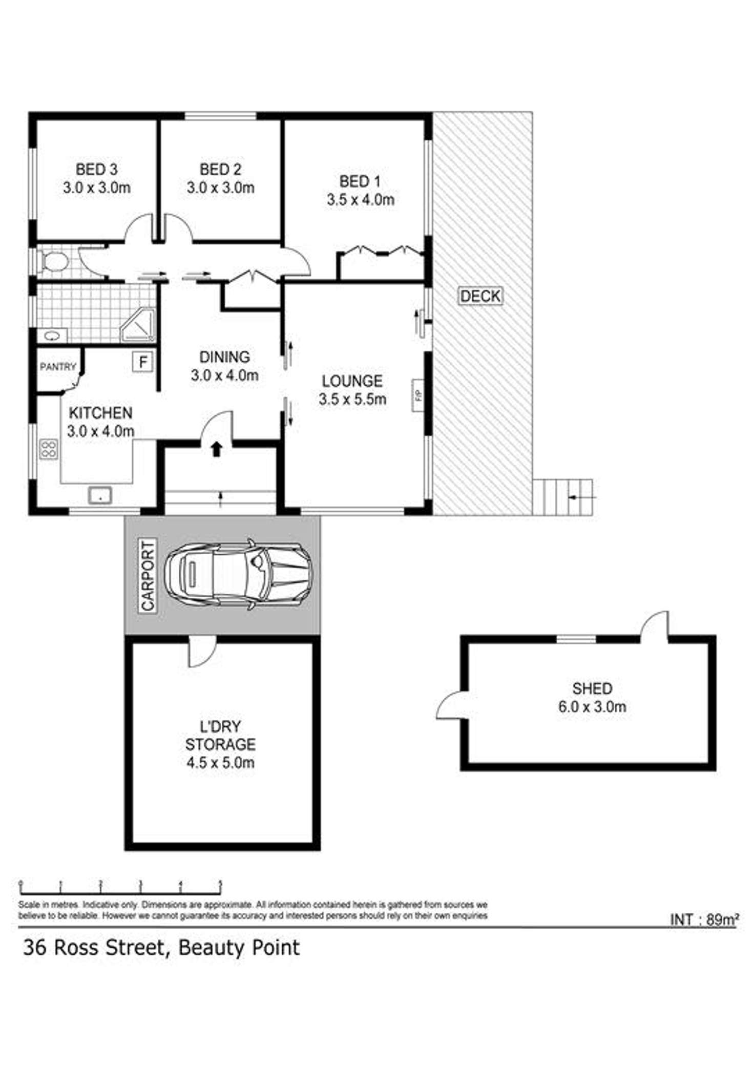 Floorplan of Homely house listing, 36 Ross Street, Beauty Point TAS 7270