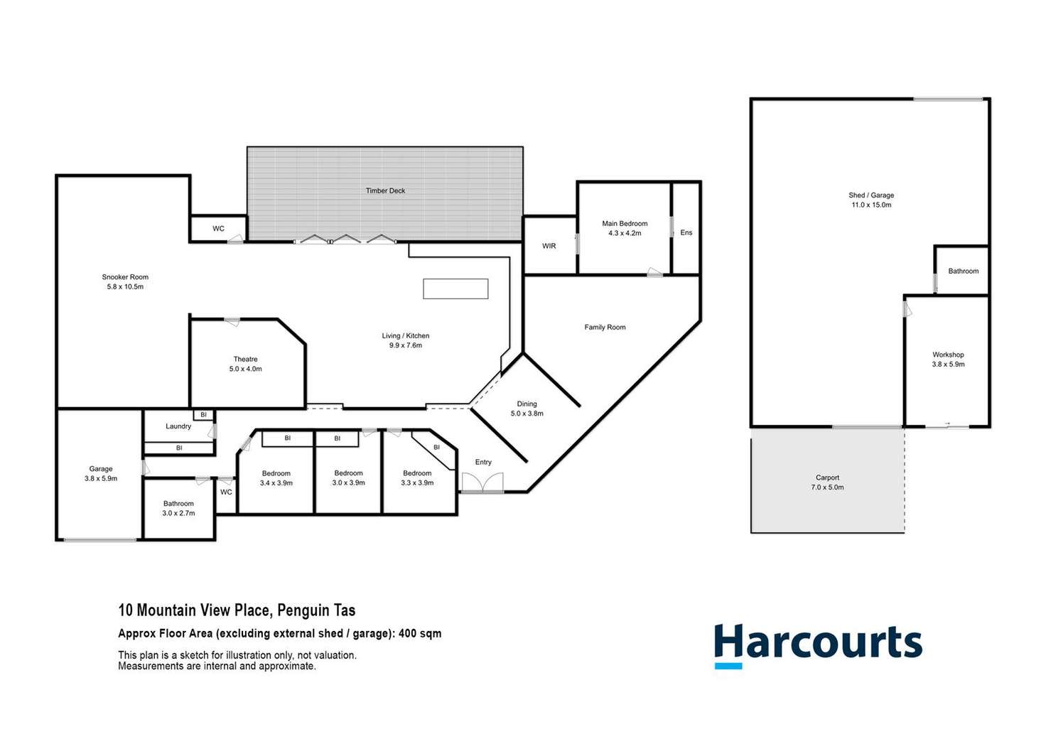 Floorplan of Homely house listing, 10 Mountain View Place, Penguin TAS 7316