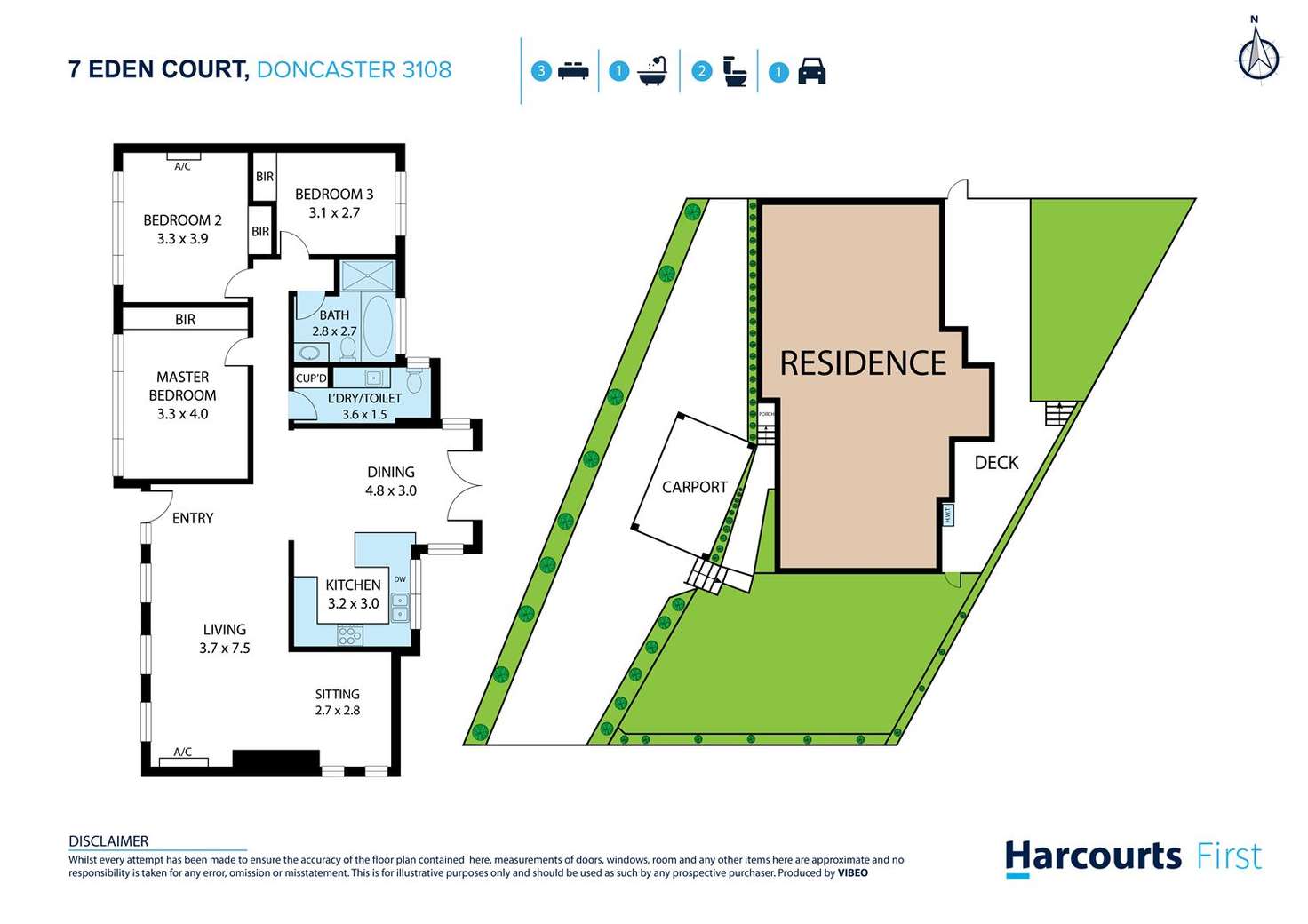 Floorplan of Homely house listing, 607/20 Eden Court, Doncaster VIC 3108