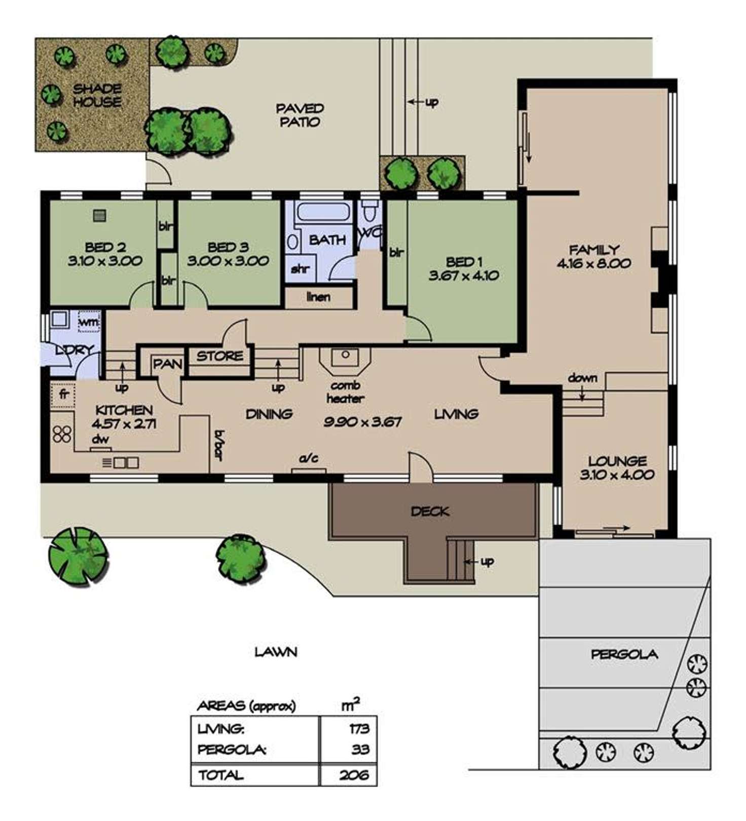 Floorplan of Homely house listing, 26 Neate Avenue, Belair SA 5052