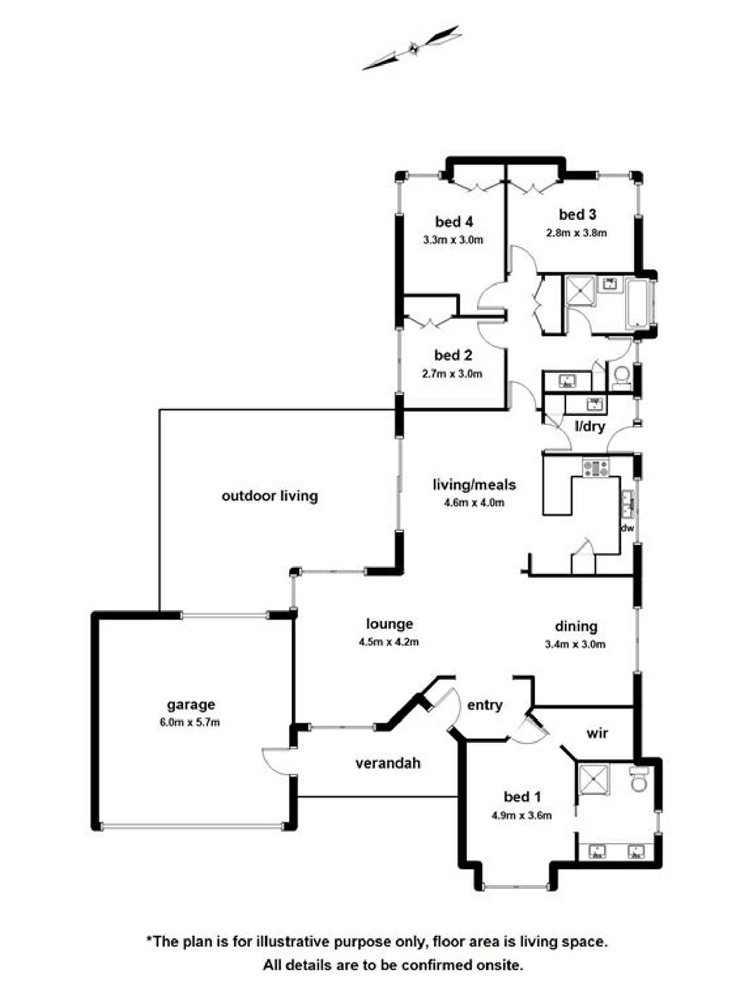 Floorplan of Homely house listing, 59 Bemersyde Drive, Berwick VIC 3806