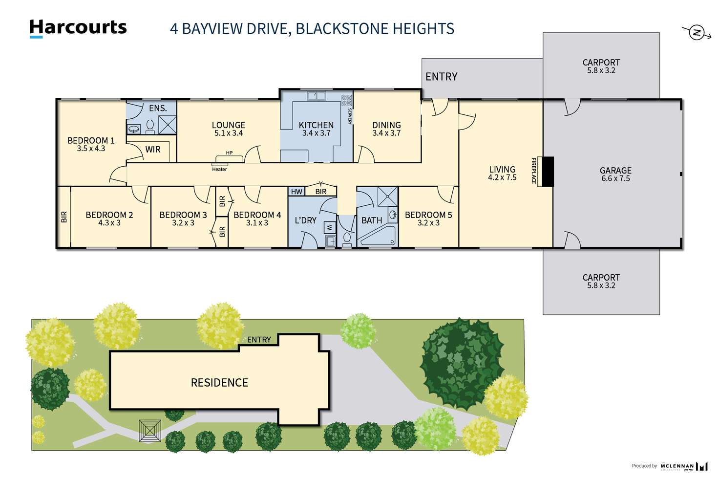 Floorplan of Homely house listing, 4 Bayview Drive, Blackstone Heights TAS 7250