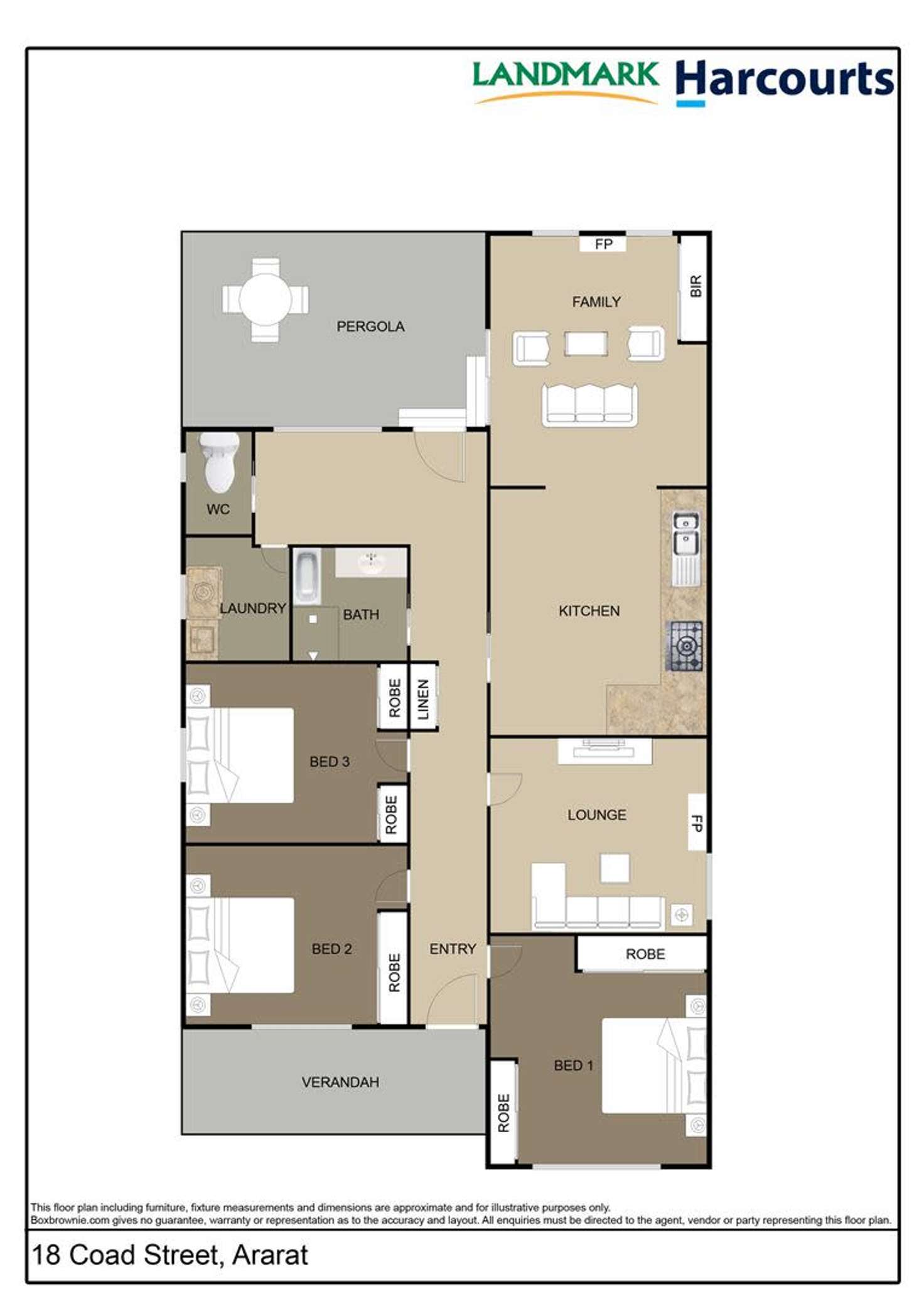 Floorplan of Homely house listing, 31 Coad Street, Ararat VIC 3377
