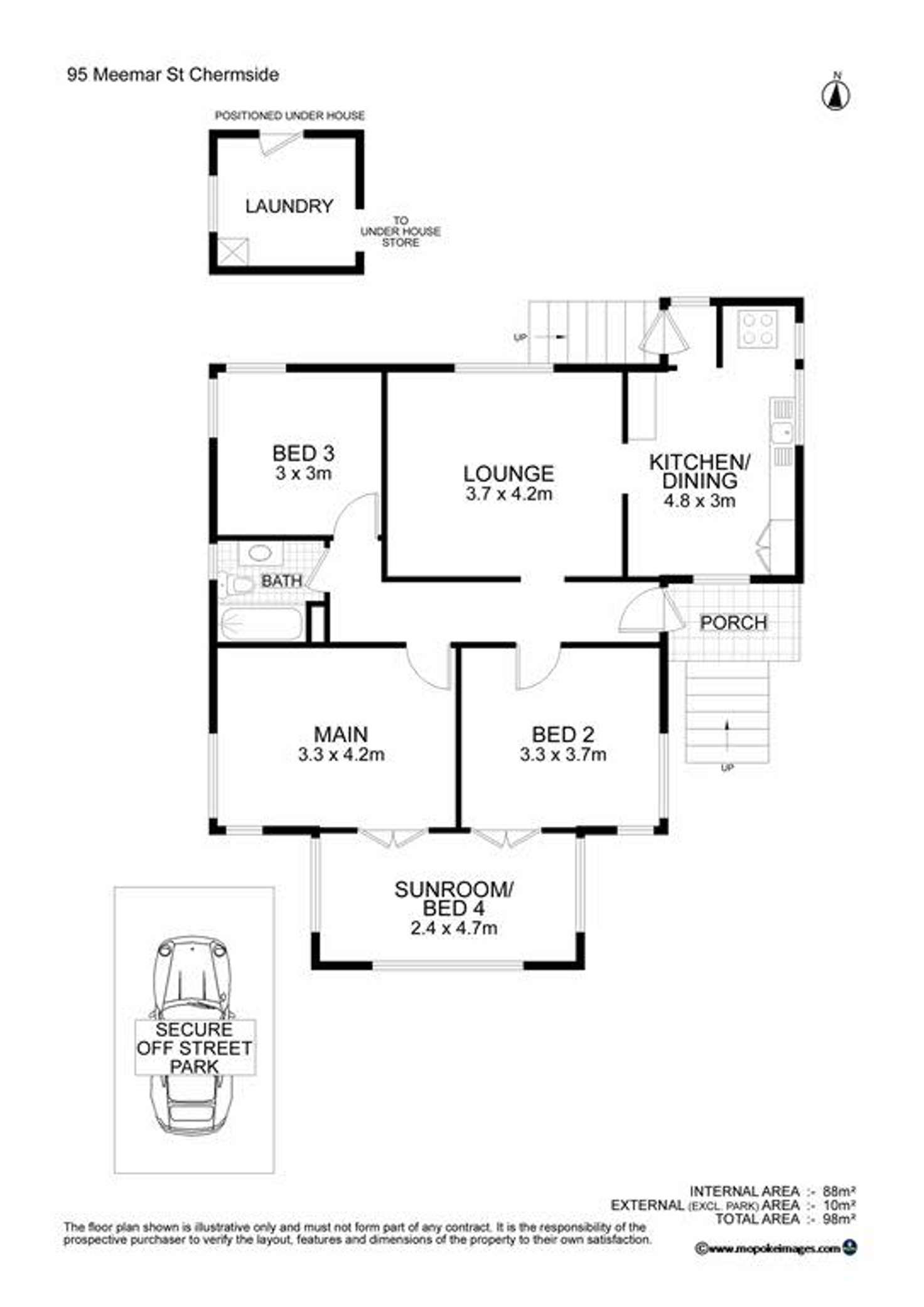 Floorplan of Homely house listing, 95 Meemar Street, Chermside QLD 4032