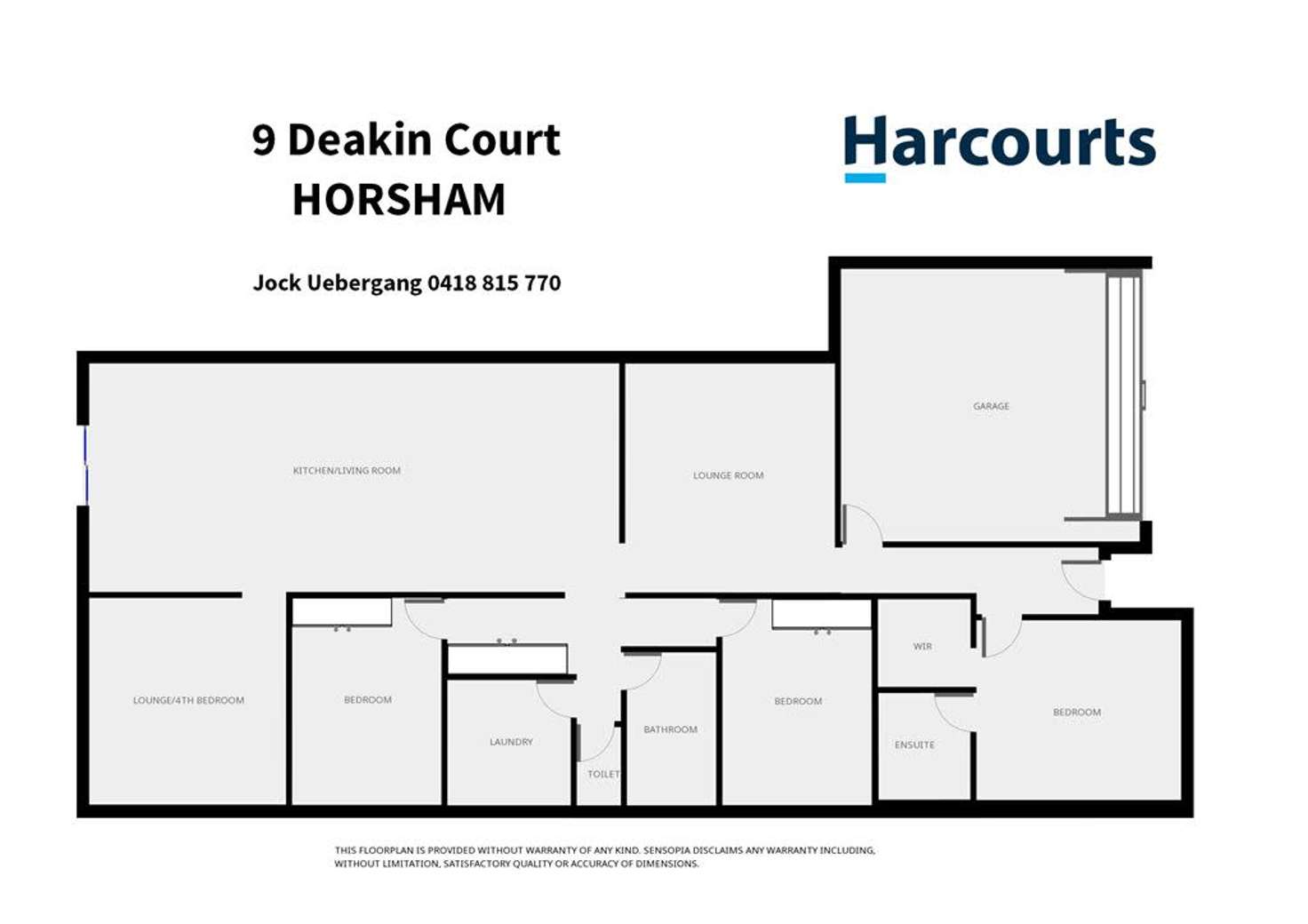 Floorplan of Homely house listing, 9 Deakin Court, Horsham VIC 3400