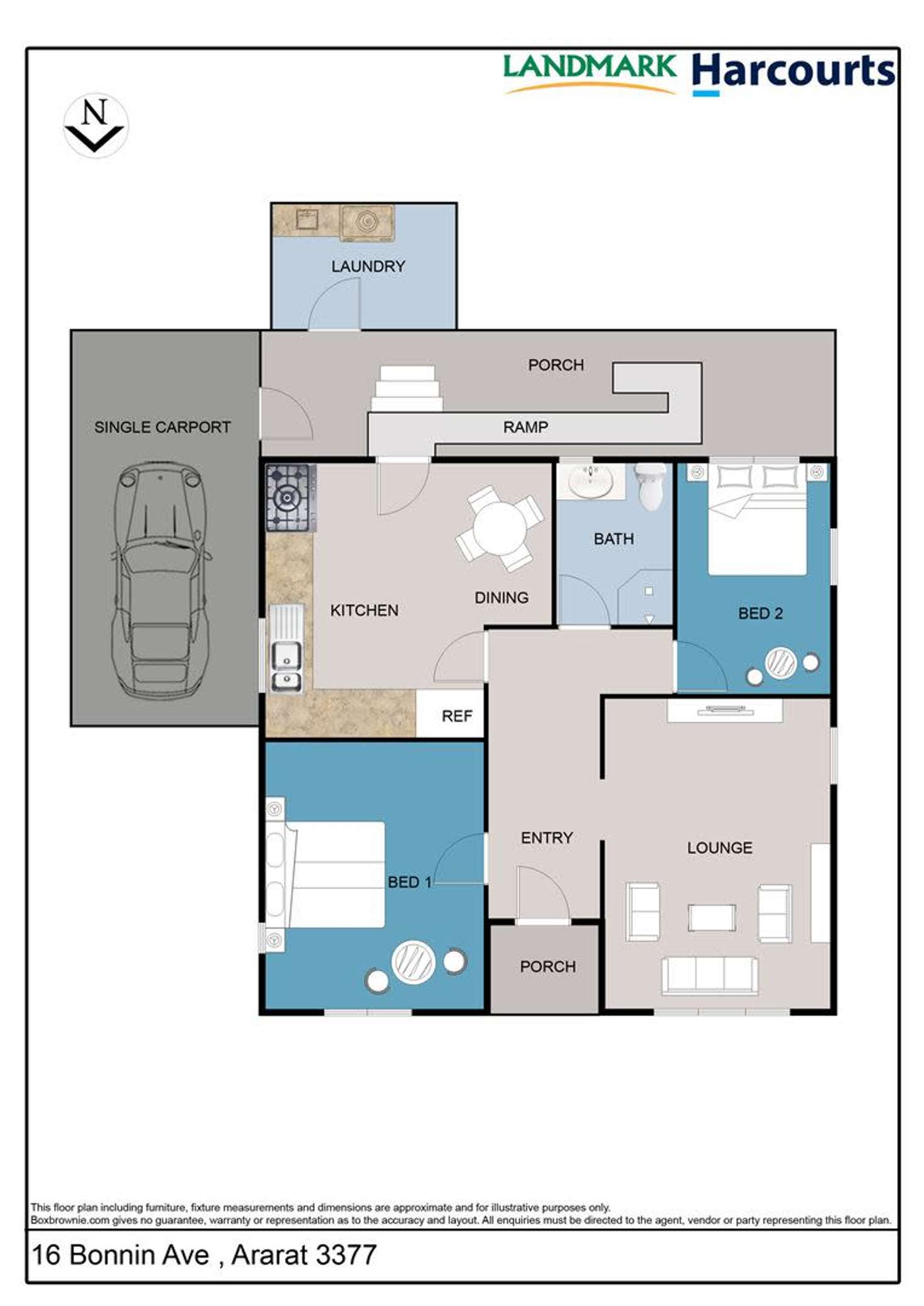 Floorplan of Homely house listing, 16 Bonnin Ave, Ararat VIC 3377