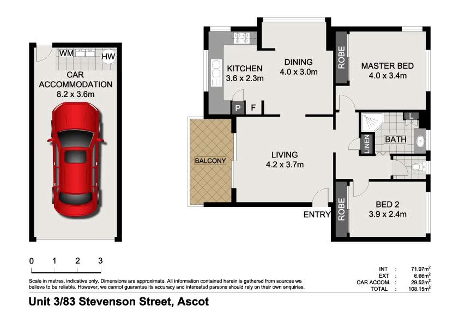 Floorplan of Homely unit listing, 3/83 Stevenson Street, Ascot QLD 4007