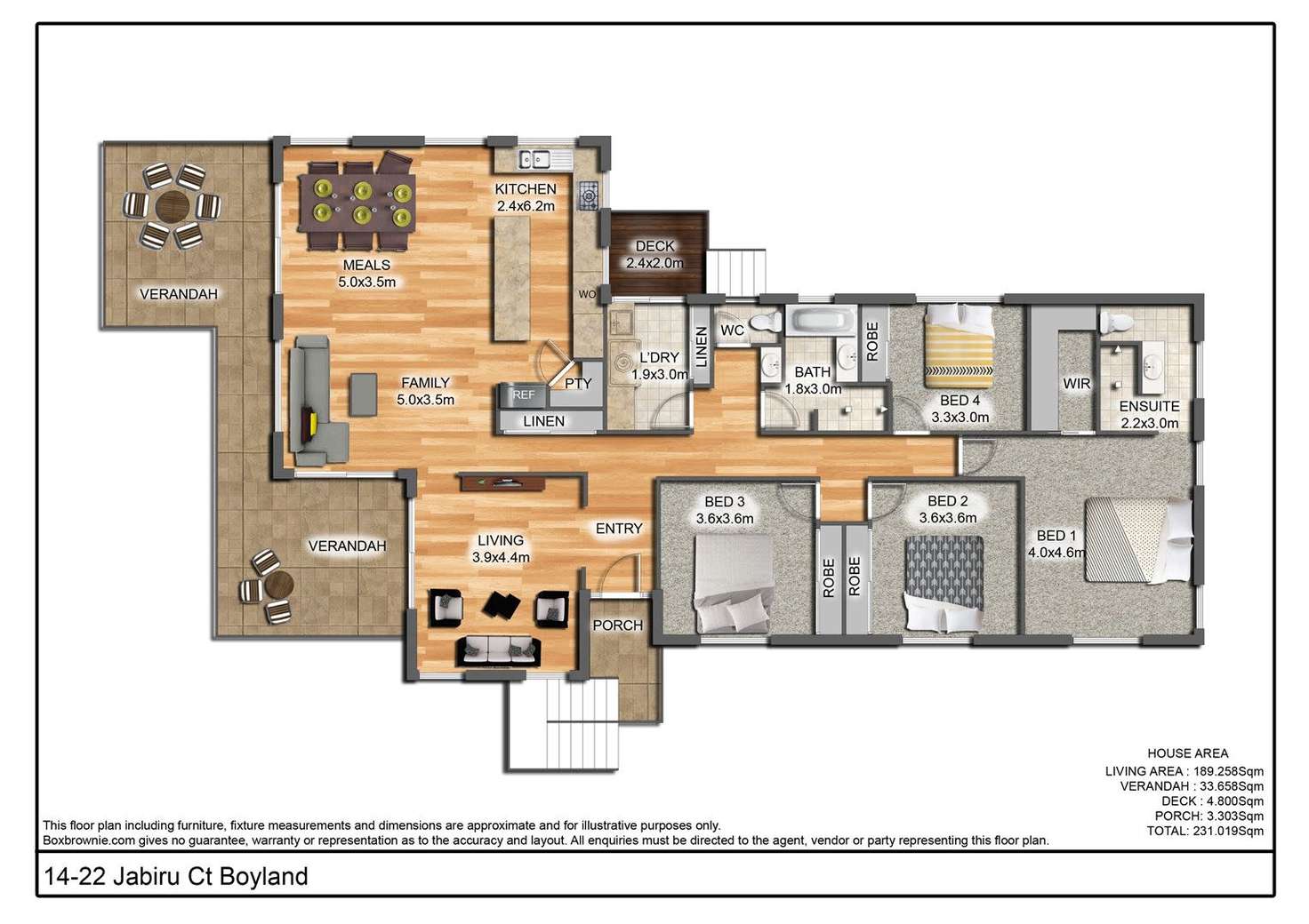 Floorplan of Homely house listing, 14-22 Jabiru Ct, Boyland QLD 4275