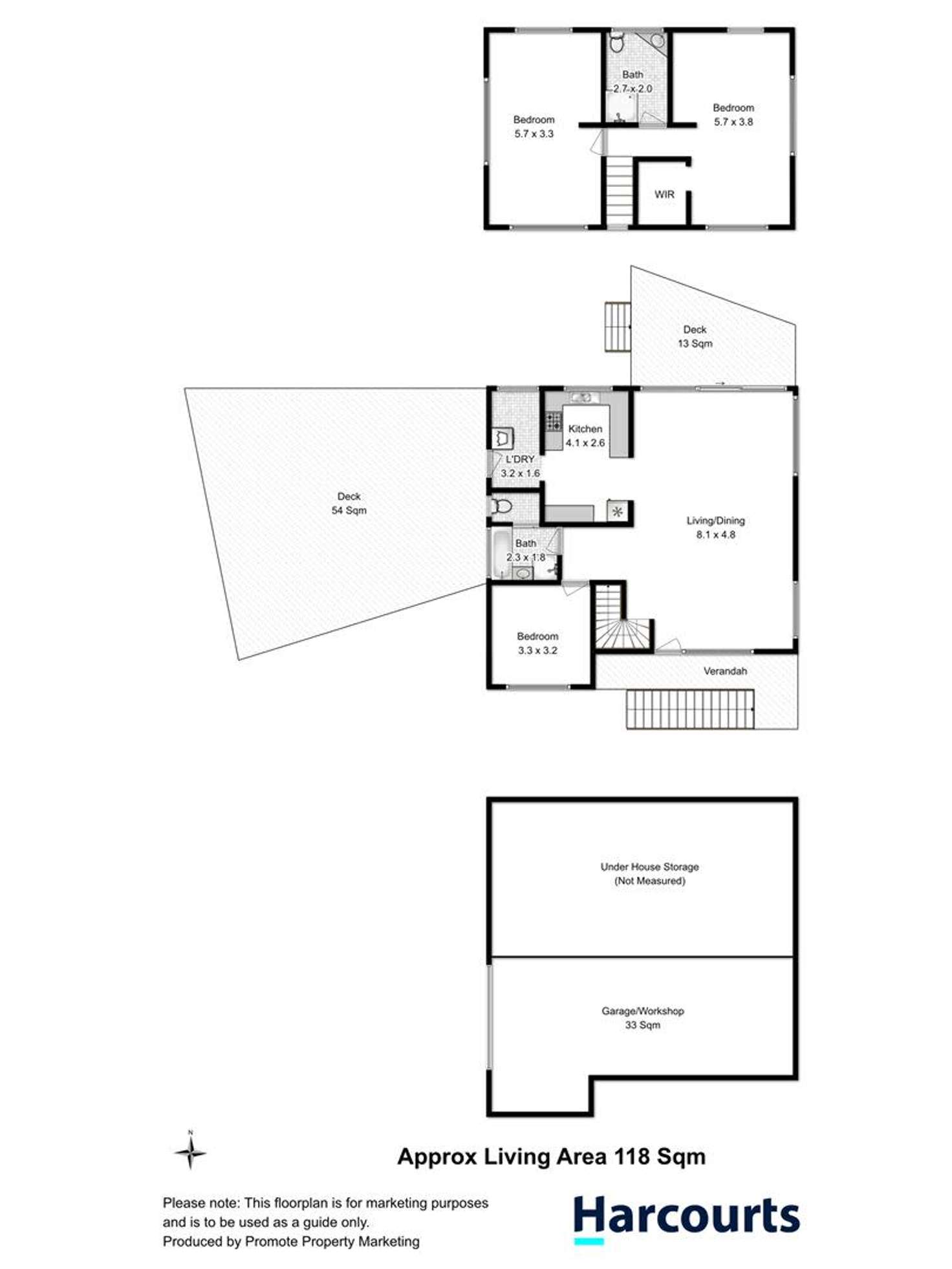 Floorplan of Homely house listing, 44 Harpers Road, Bonnet Hill TAS 7053