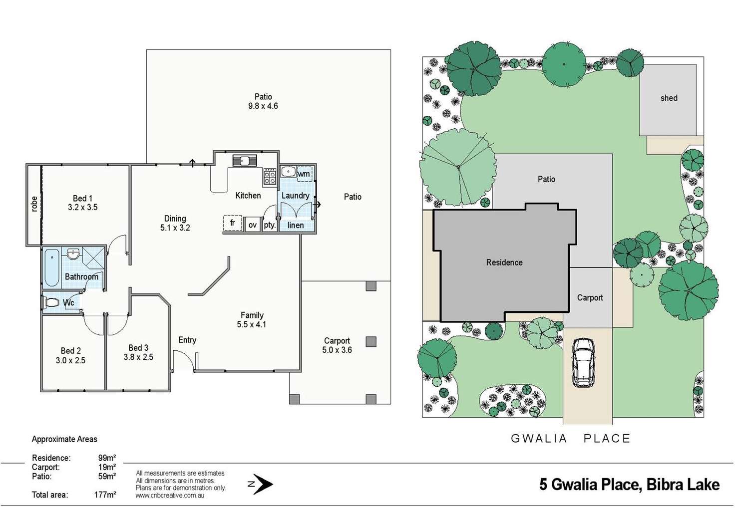 Floorplan of Homely house listing, 5 Gwalia Place, Bibra Lake WA 6163
