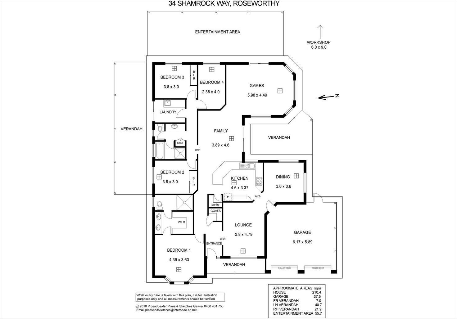 Floorplan of Homely house listing, 34 Shamrock Way, Roseworthy SA 5371