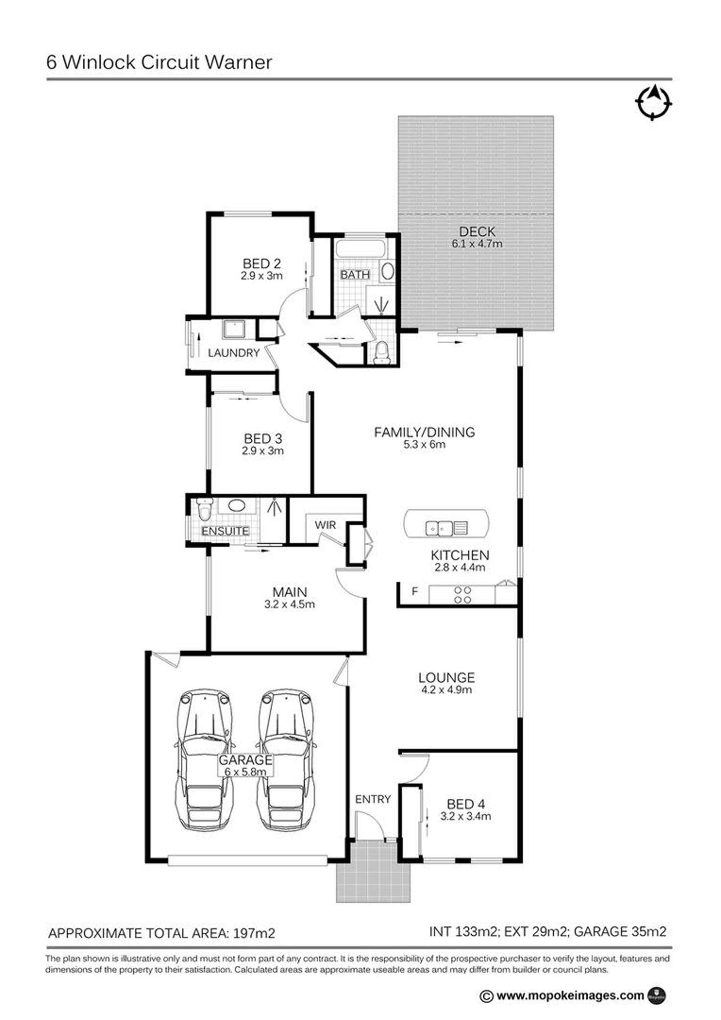 Floorplan of Homely house listing, 6 Winlock Circuit, Warner QLD 4500