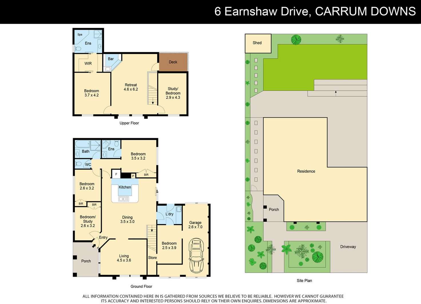 Floorplan of Homely house listing, 6 Earnshaw Drive, Carrum Downs VIC 3201