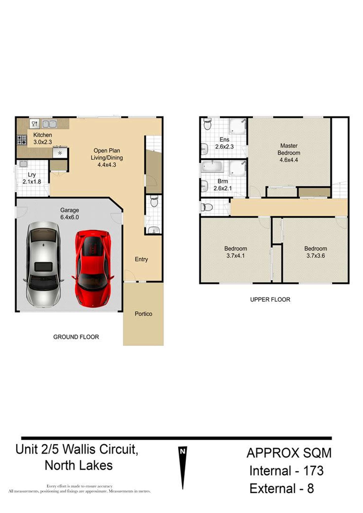 Floorplan of Homely townhouse listing, 2/5 Wallis Circuit, North Lakes QLD 4509