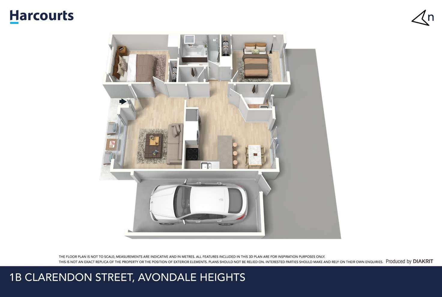 Floorplan of Homely unit listing, B/1 Clarendon St, Avondale Heights VIC 3034