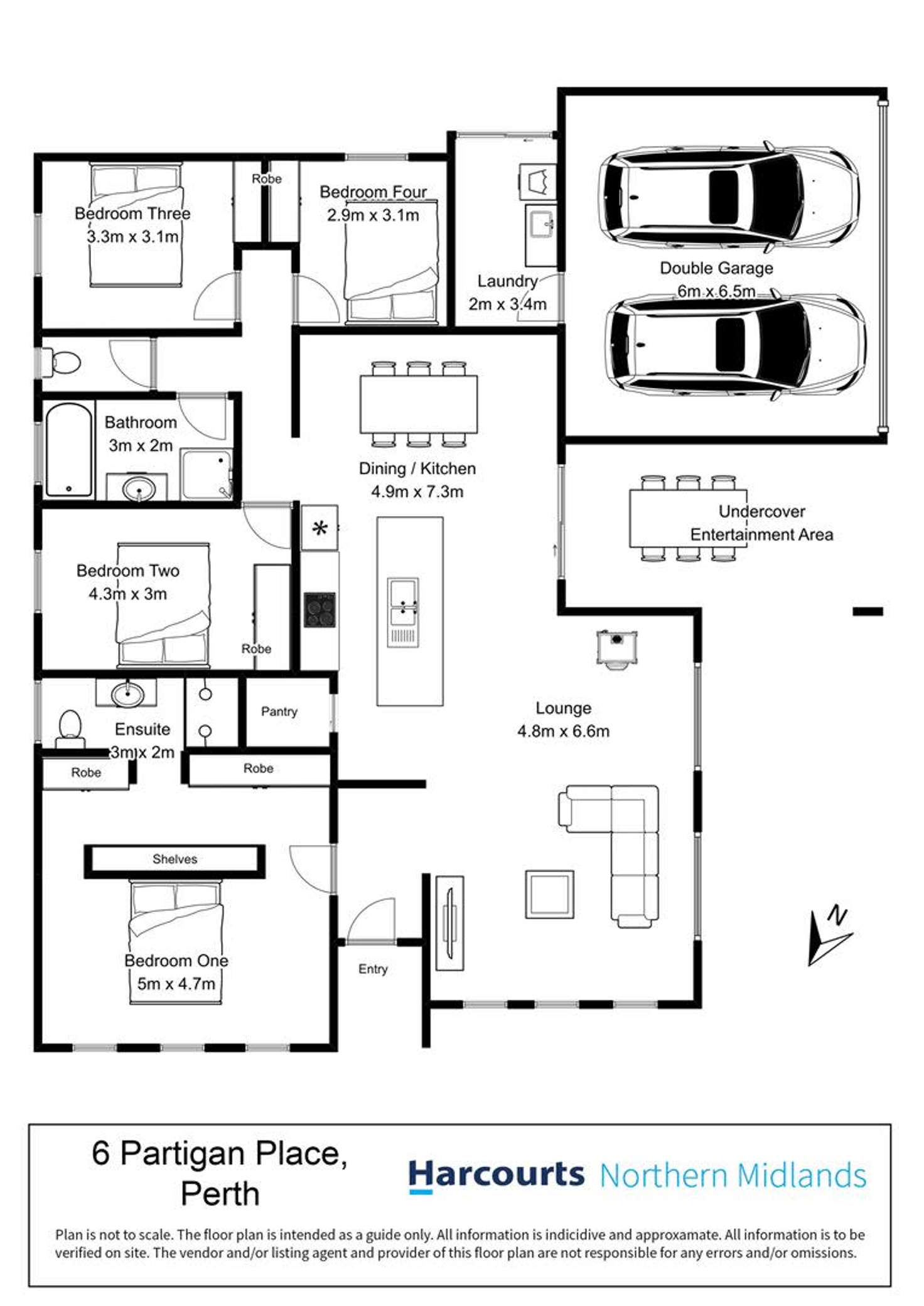 Floorplan of Homely house listing, 6 Partington Place, Perth TAS 7300