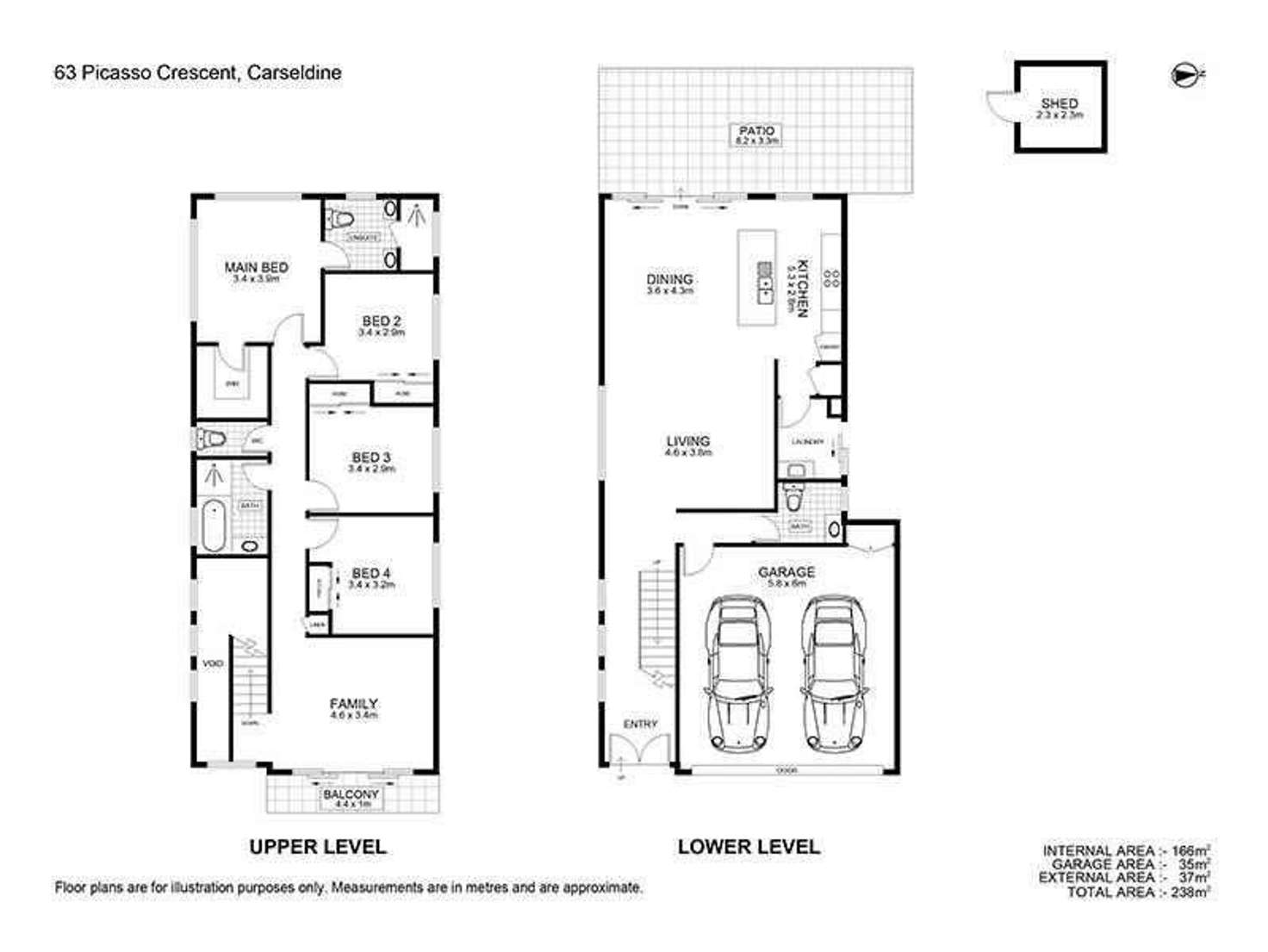 Floorplan of Homely house listing, 63 Picasso Cr, Carseldine QLD 4034