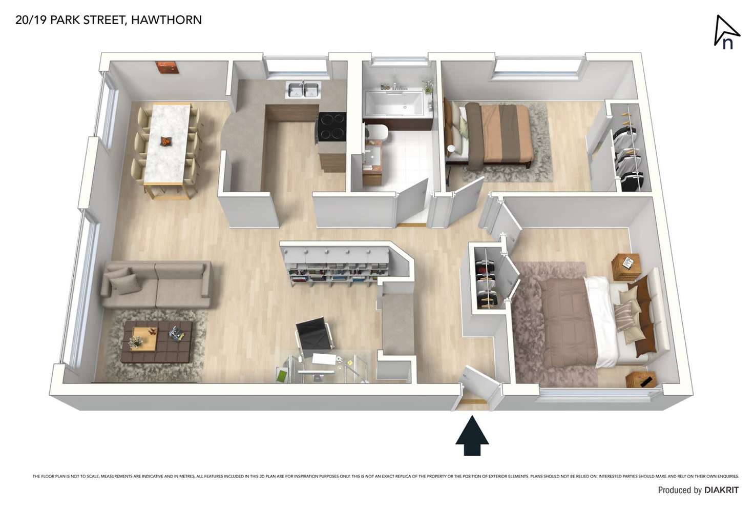 Floorplan of Homely apartment listing, 20/19 Park Street, Hawthorn VIC 3122