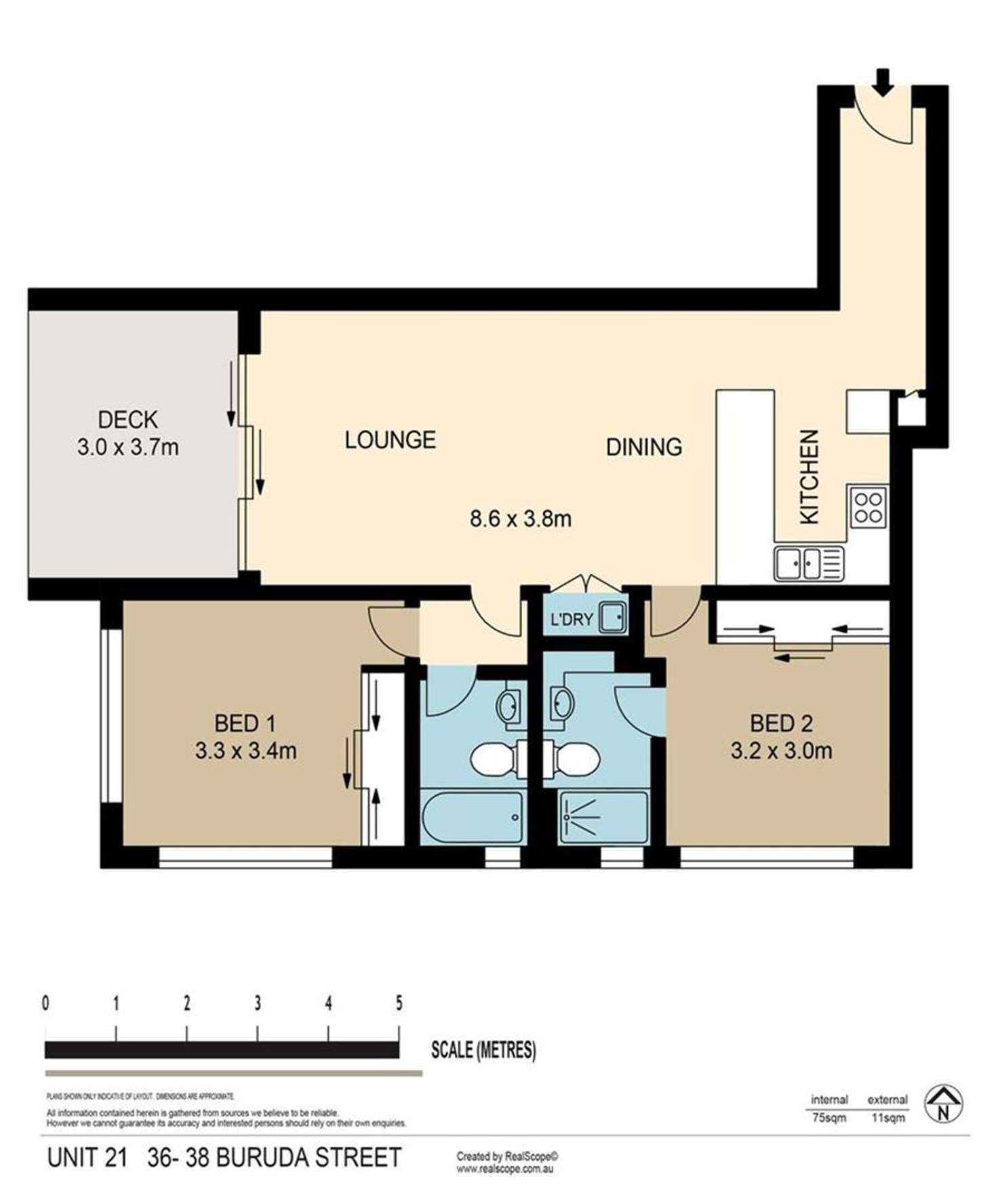Floorplan of Homely unit listing, 2/36 Buruda Street, Chermside QLD 4032