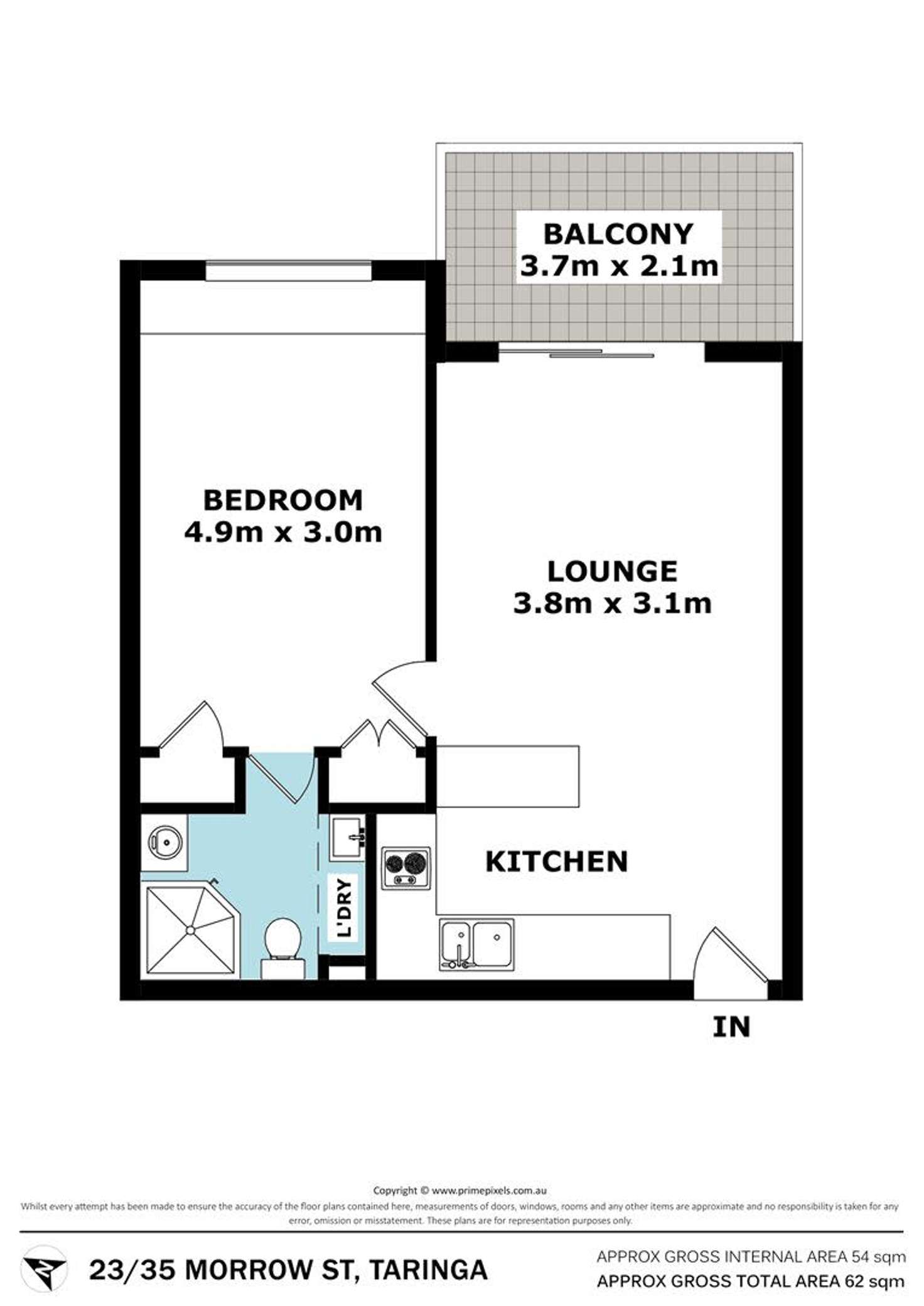 Floorplan of Homely apartment listing, 23/35 Morrow Street, Taringa QLD 4068