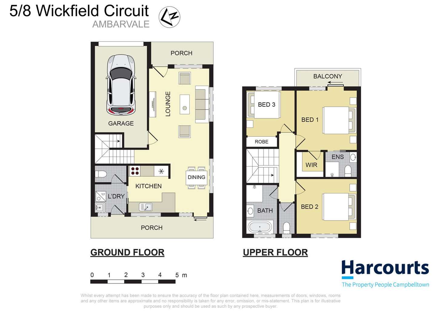 Floorplan of Homely townhouse listing, 5/8 Wickfield Circuit, Ambarvale NSW 2560