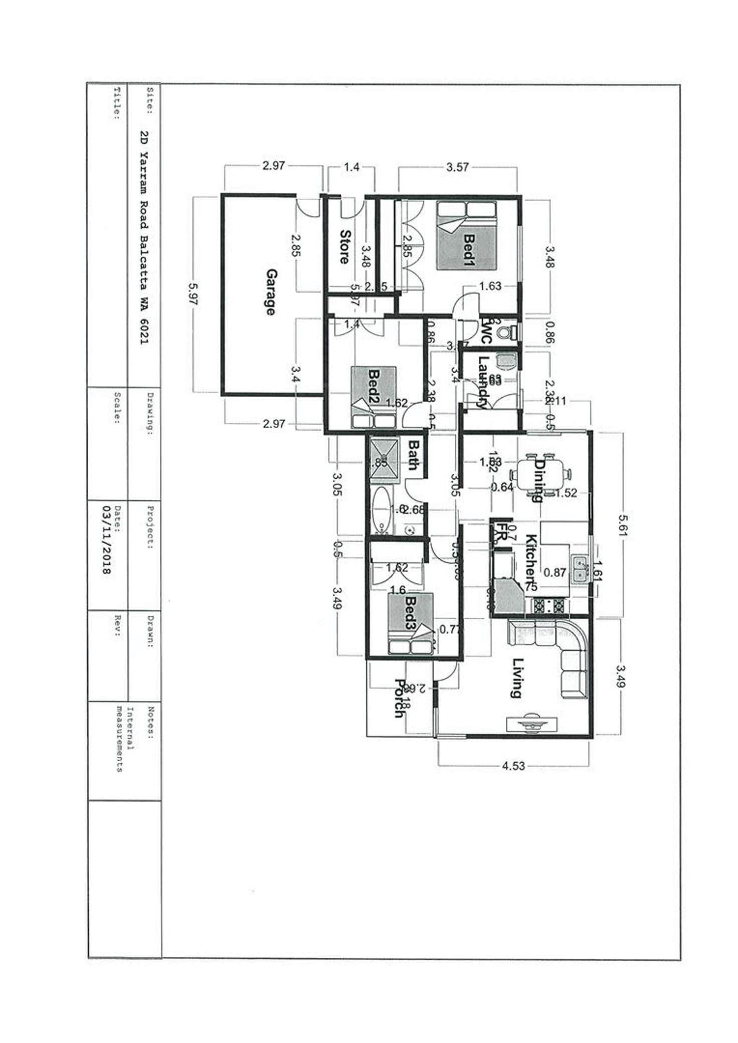 Floorplan of Homely villa listing, 2D Yarram Road, Balcatta WA 6021