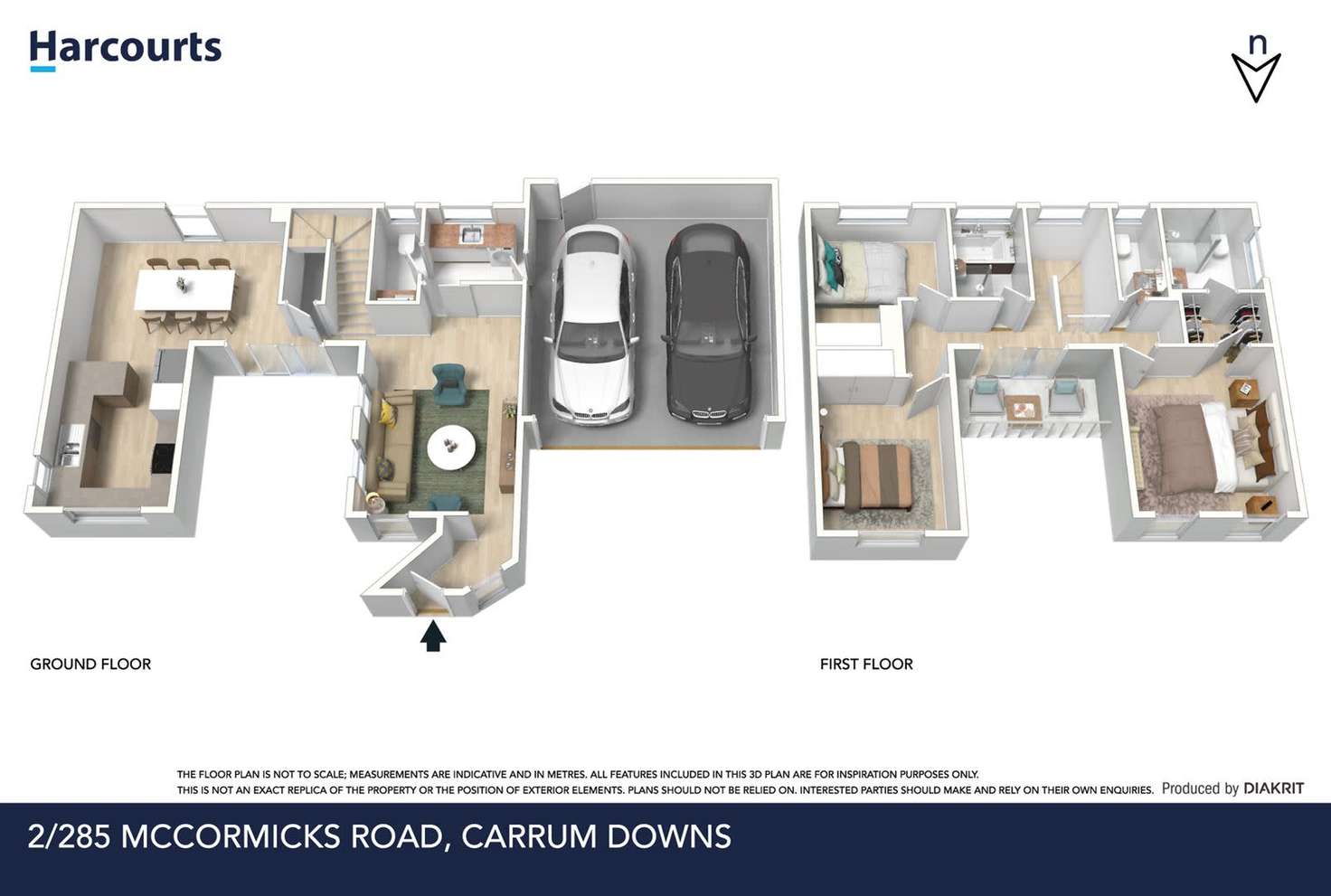 Floorplan of Homely townhouse listing, 2/285 McCormicks Road, Carrum Downs VIC 3201