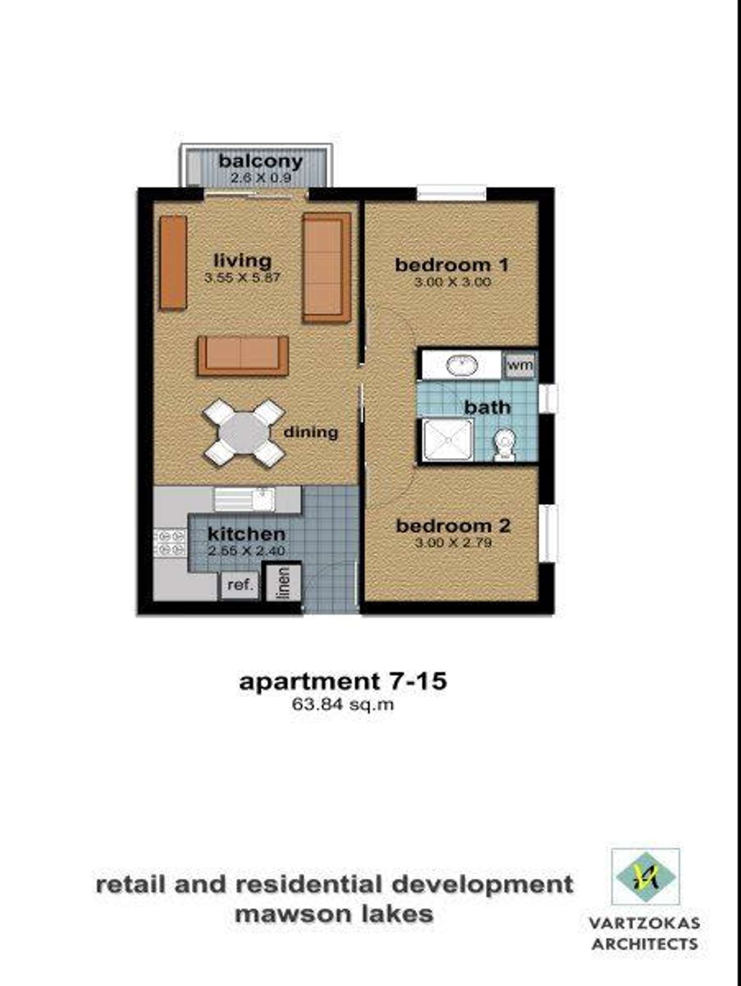 Floorplan of Homely apartment listing, 15/14-16 Hurtle Parade, Mawson Lakes SA 5095