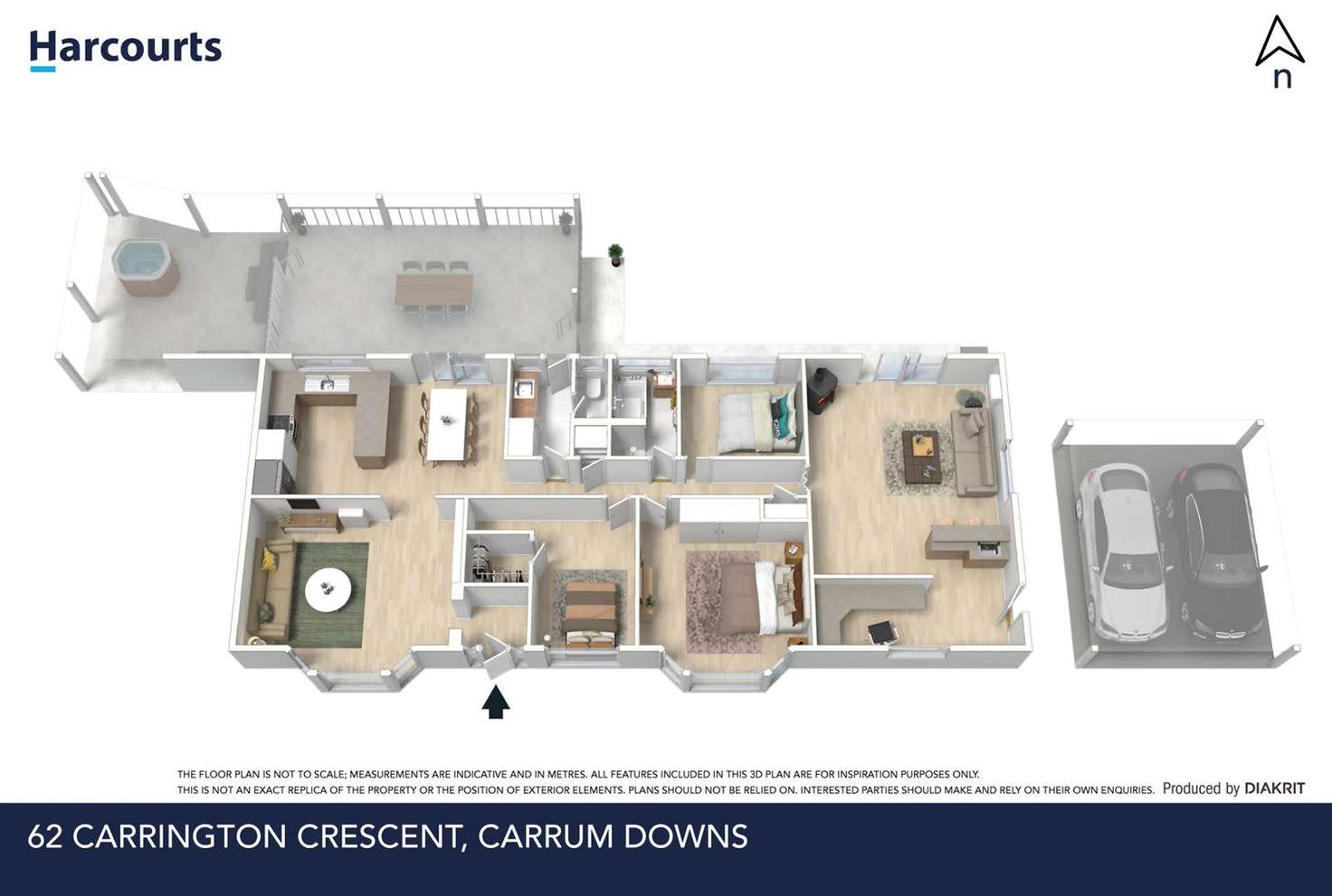 Floorplan of Homely house listing, 62 Carrington Crescent, Carrum Downs VIC 3201
