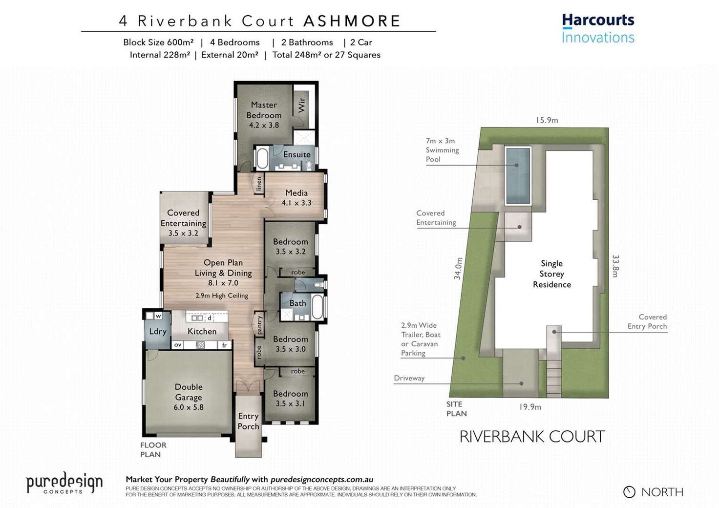 Floorplan of Homely house listing, 4 Riverbank Court, Ashmore QLD 4214