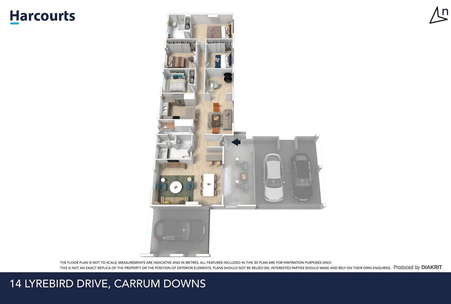 Floorplan of Homely house listing, 14 Lyrebird Drive, Carrum Downs VIC 3201