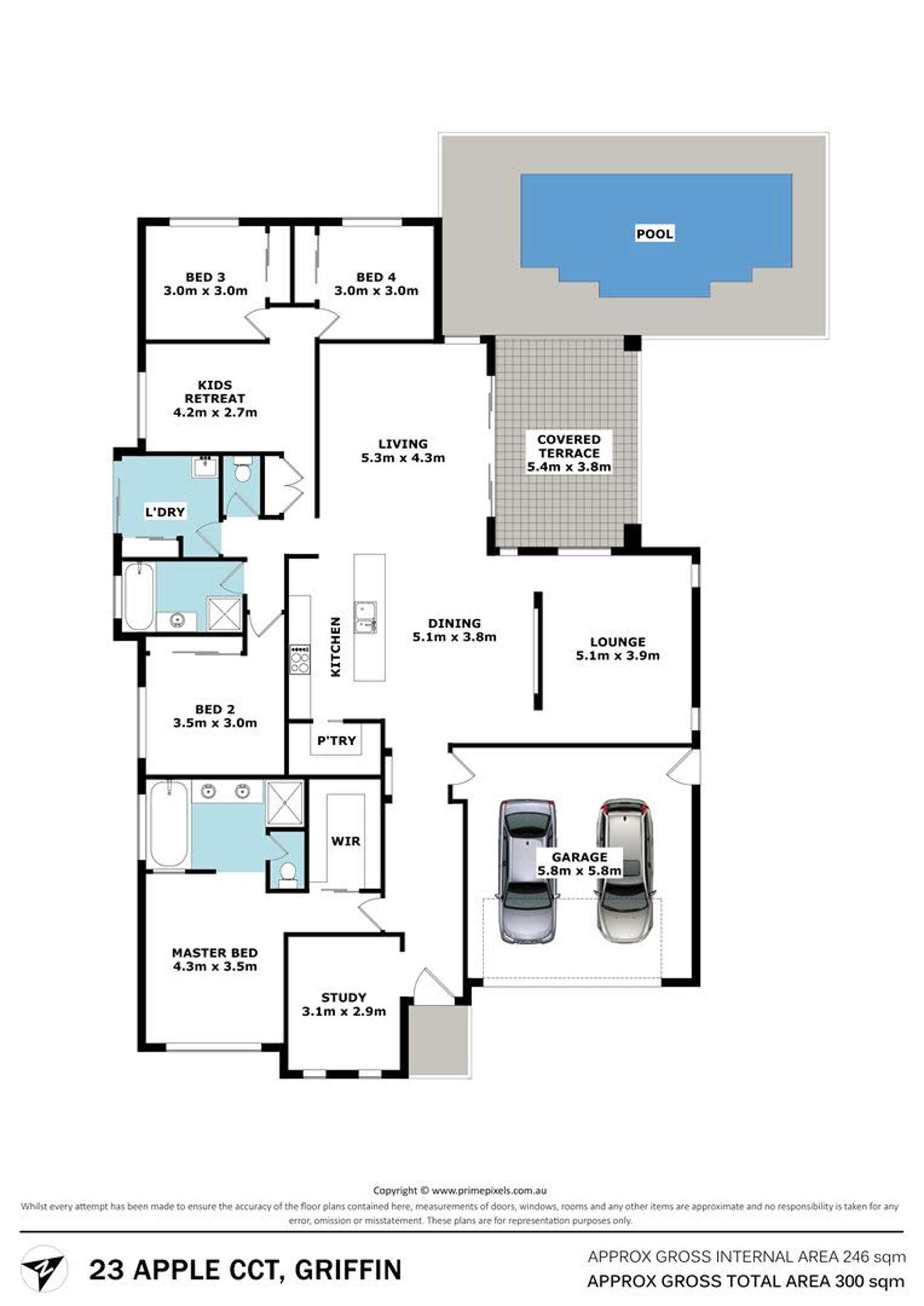 Floorplan of Homely house listing, 23 Apple Cct, Griffin QLD 4503